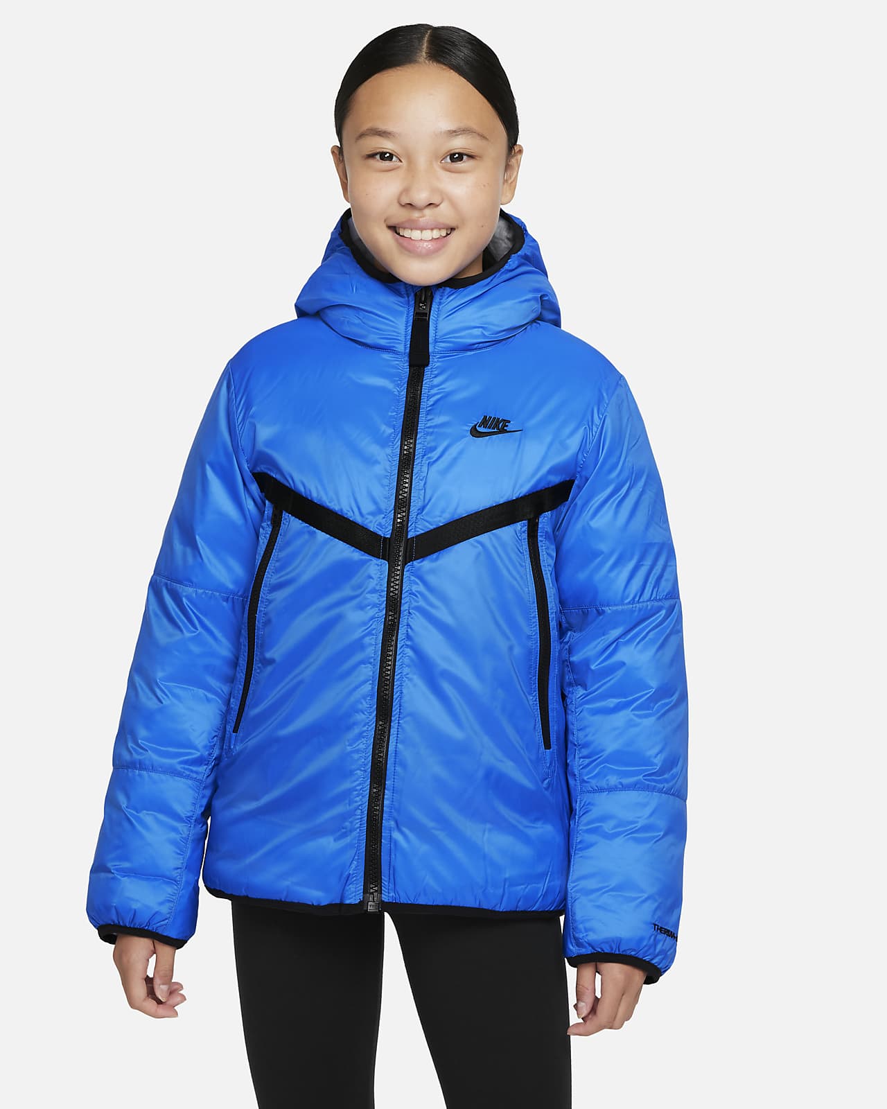 Nike Sportswear Therma-FIT-Windrunner-jakke med syntetisk og større børn. Nike DK