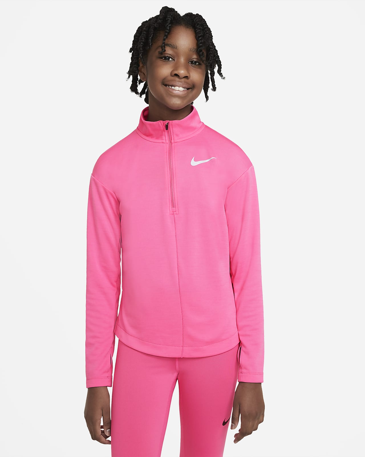 long sleeve running top with zip