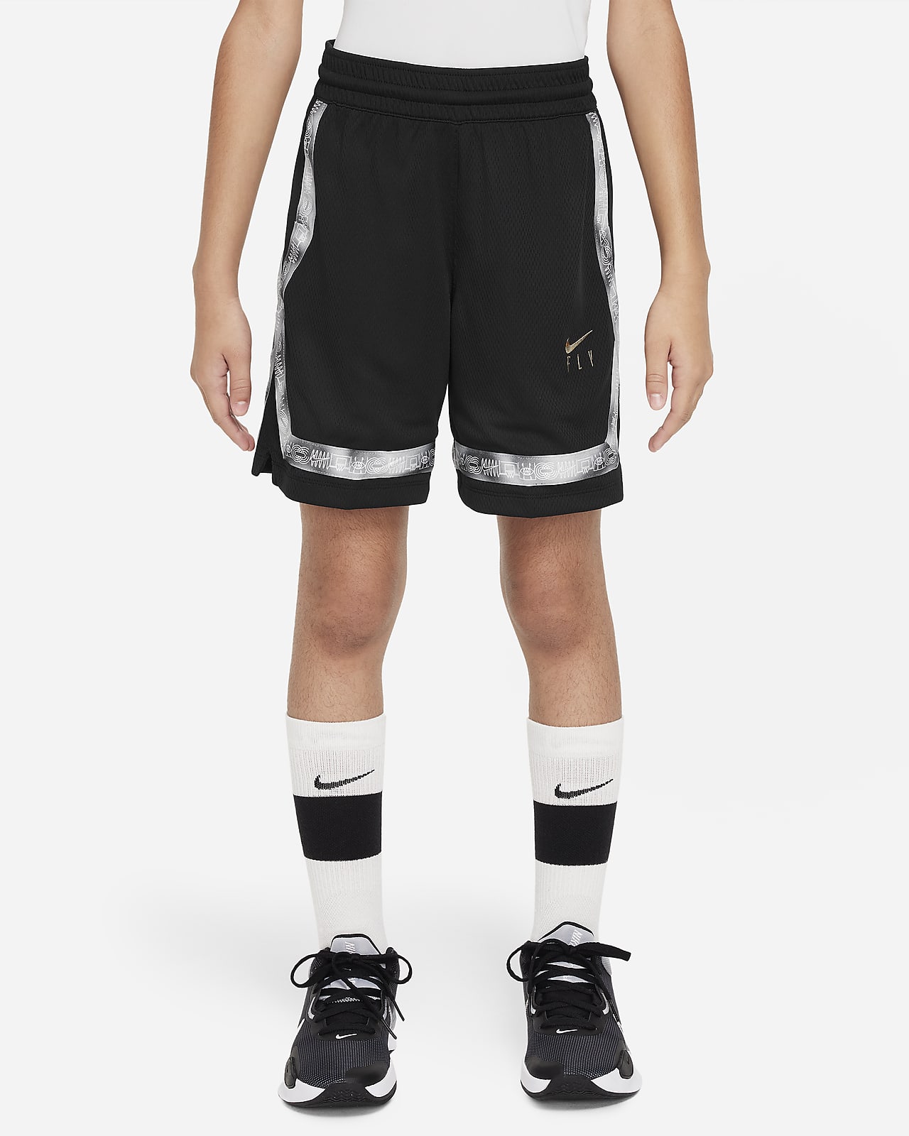 Shorts de b squetbol estampados para ni a talla grande Nike Dri FIT Culture of Basketball Fly Crossover
