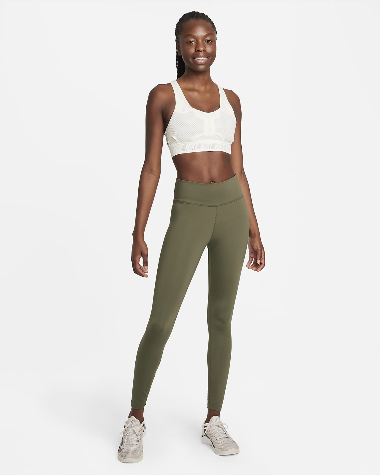 Nike Dri-FIT One Mid-Rise Women's Leggings - black/white DD0252-010