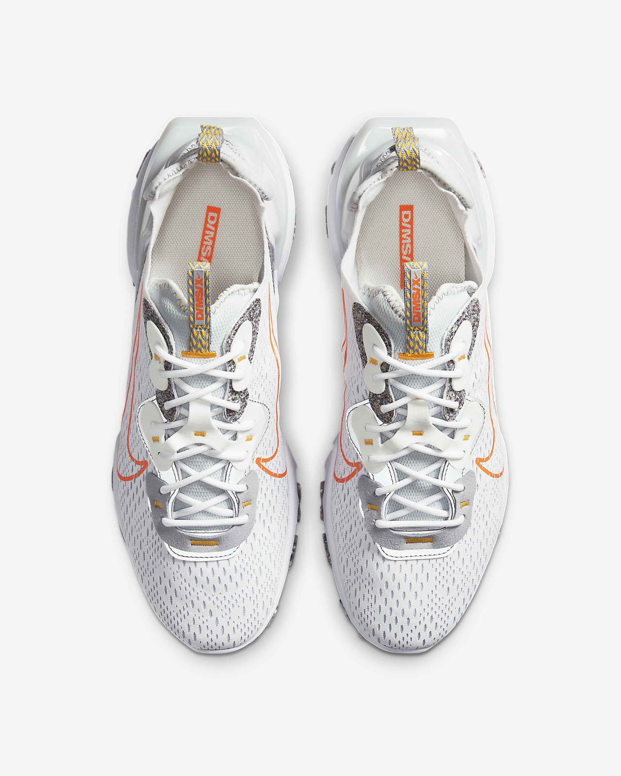 nike react white and orange