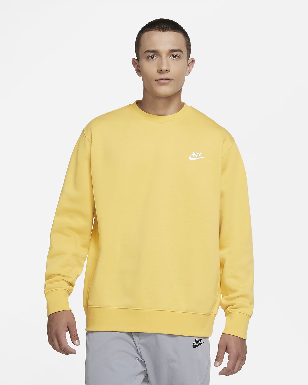 nike sportswear club crew neck fleece sweatshirt