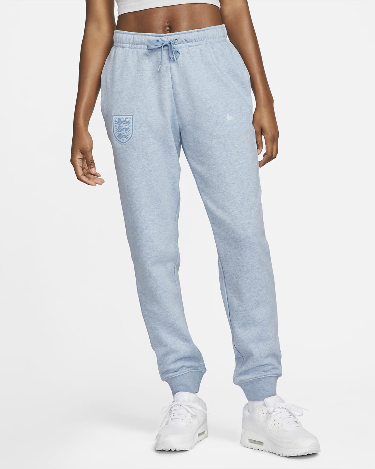 skak Livlig Snuble England Club Fleece Nike-bukser med mellemhøj talje til kvinder. Nike DK