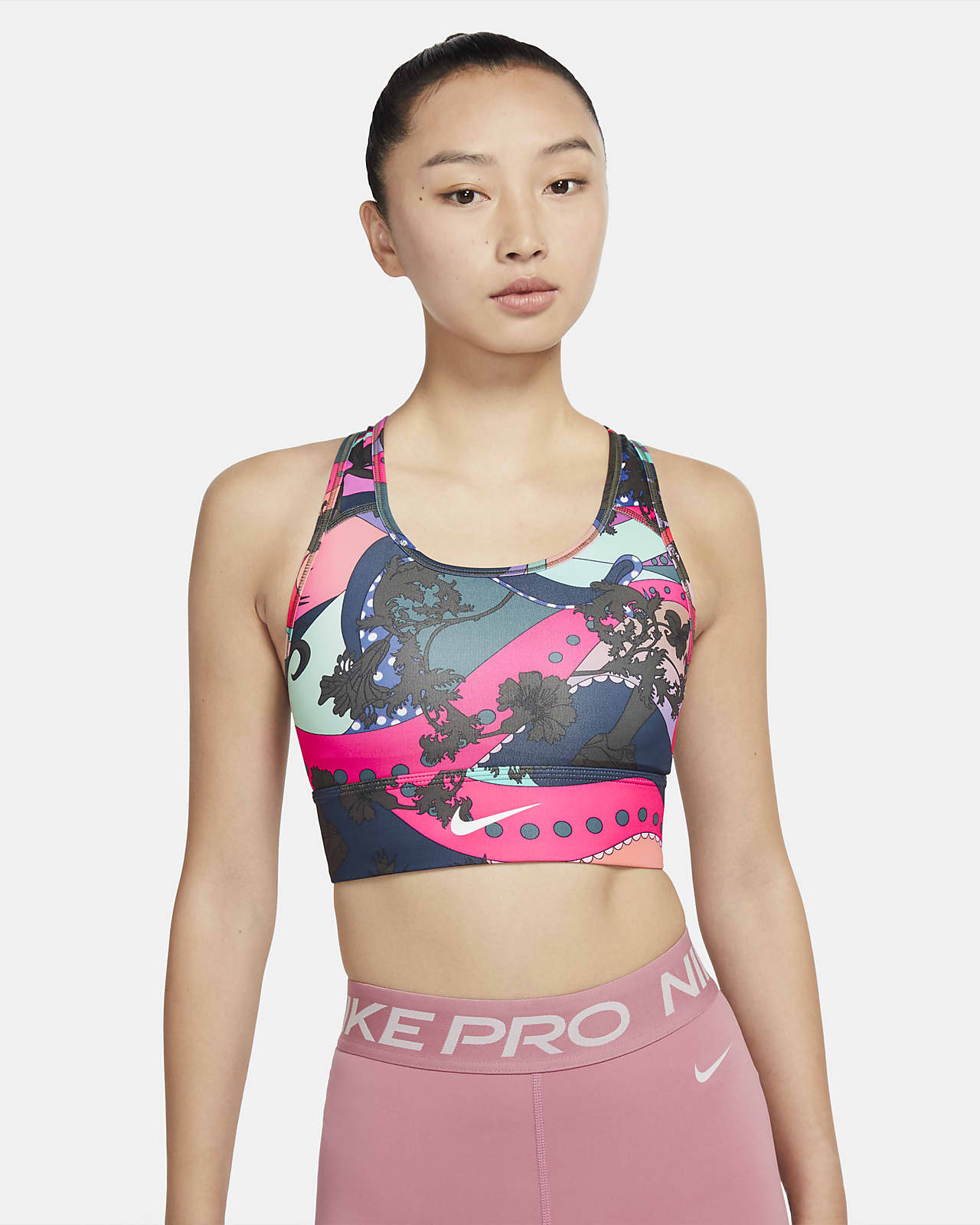 nike swoosh medium support sports bra