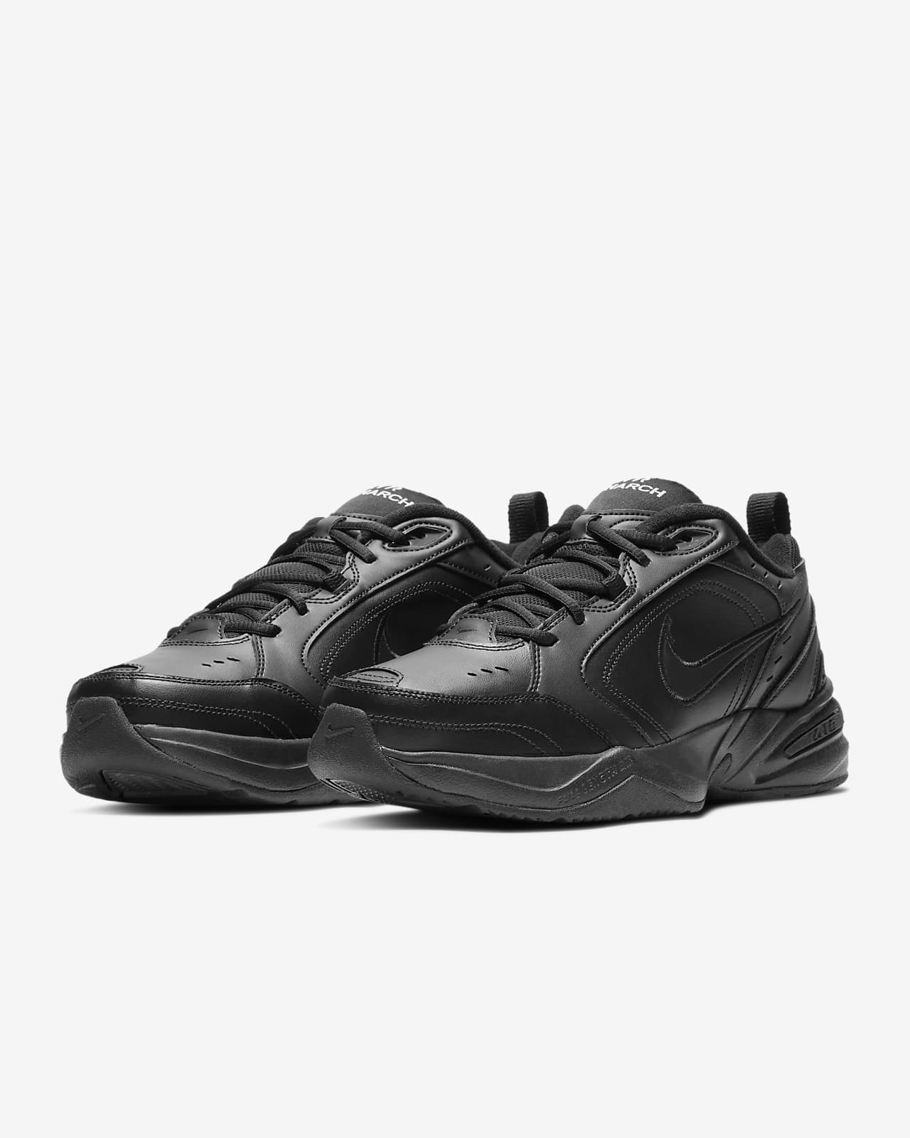 black nike monarch shoes