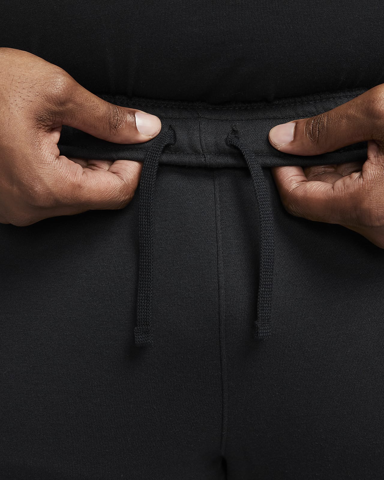 Jogger Pants Nike Solo Swoosh Men's Open-Hem Brushed-Back Fleece Pants Black/  White