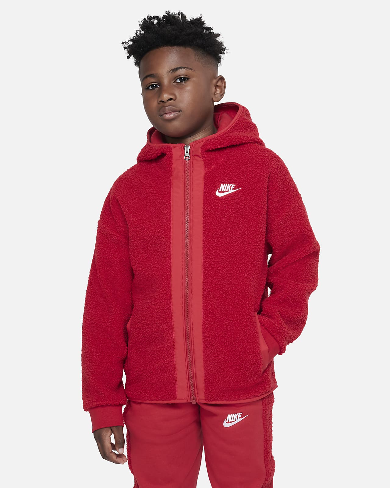 Nike Sportswear Club Fleece Winter-Hoodie mit durchgehendem Reißverschluss für ältere Kinder (Jungen)