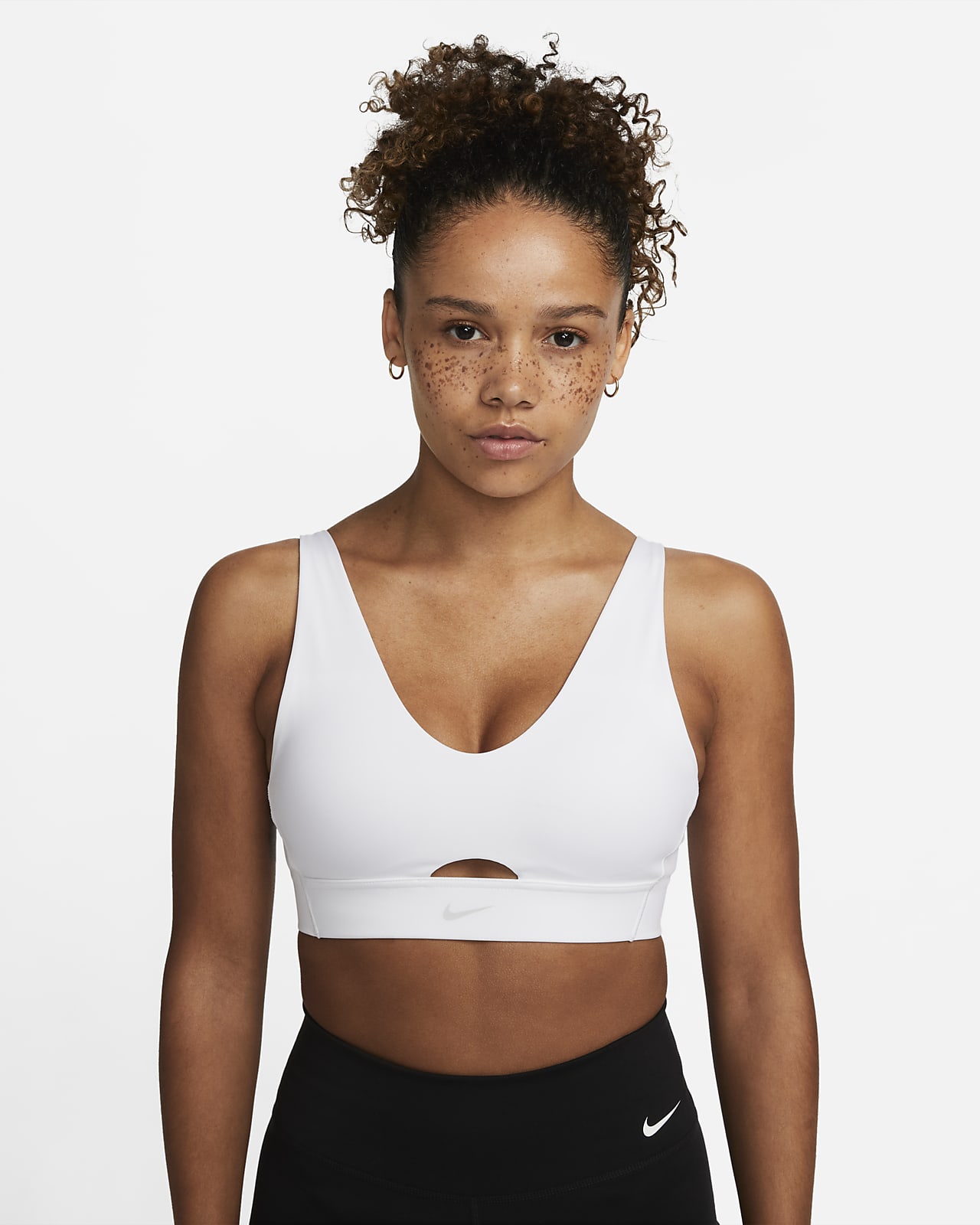 Nike Indy Plunge Cutout gepolsterter Sport-BH mit mittlerem Halt für Damen