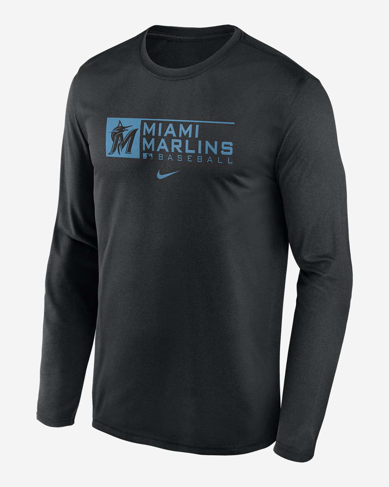 Nike Dri-FIT Team (MLB Miami Marlins) Men's Long-Sleeve T-Shirt