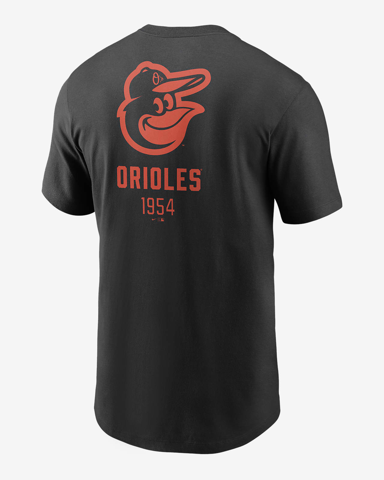 Baltimore Orioles Large Logo Back Stack Men's Nike MLB T-Shirt