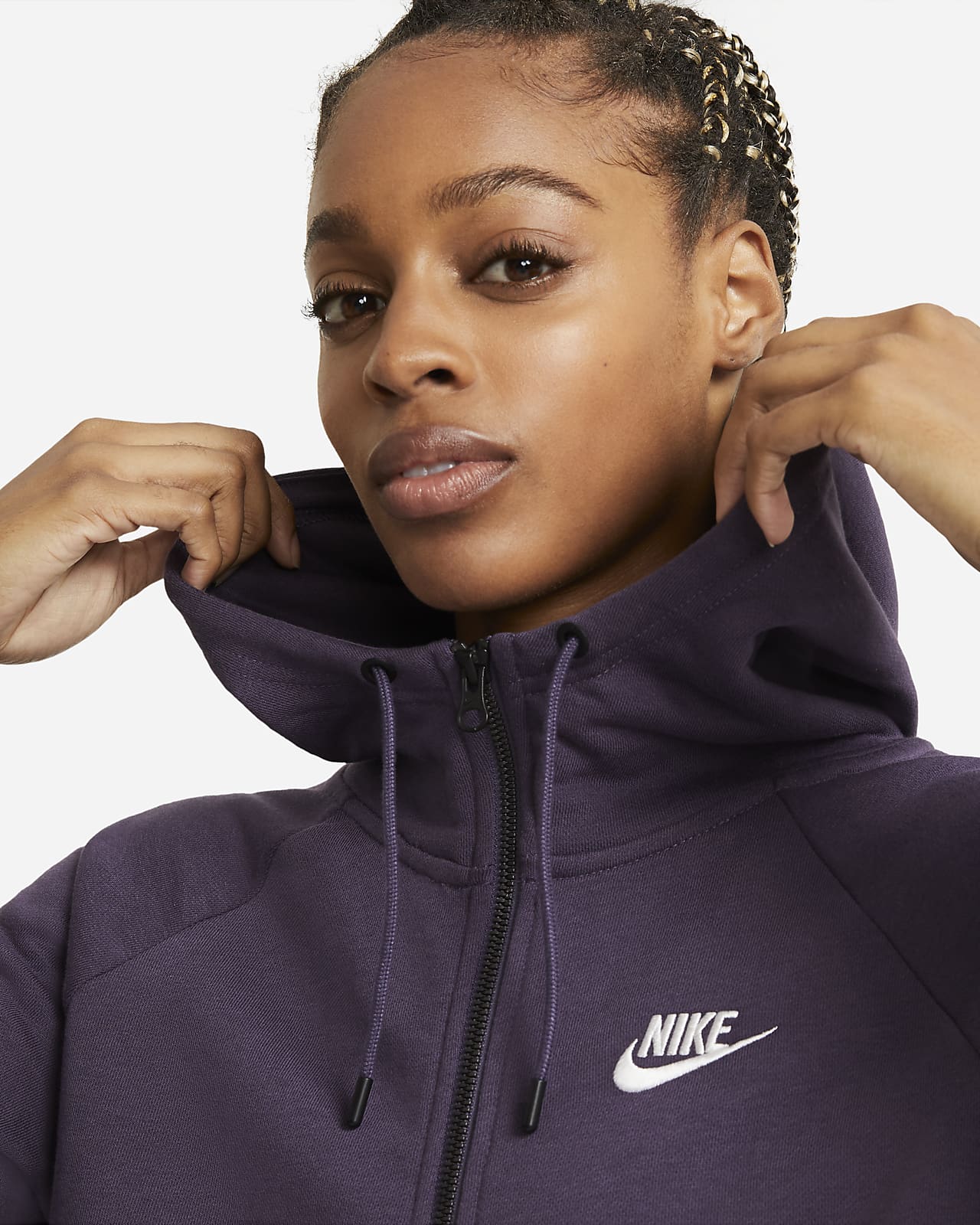 Nike Sportswear Essential Women's Full-Zip Fleece Hoodie. Nike EG