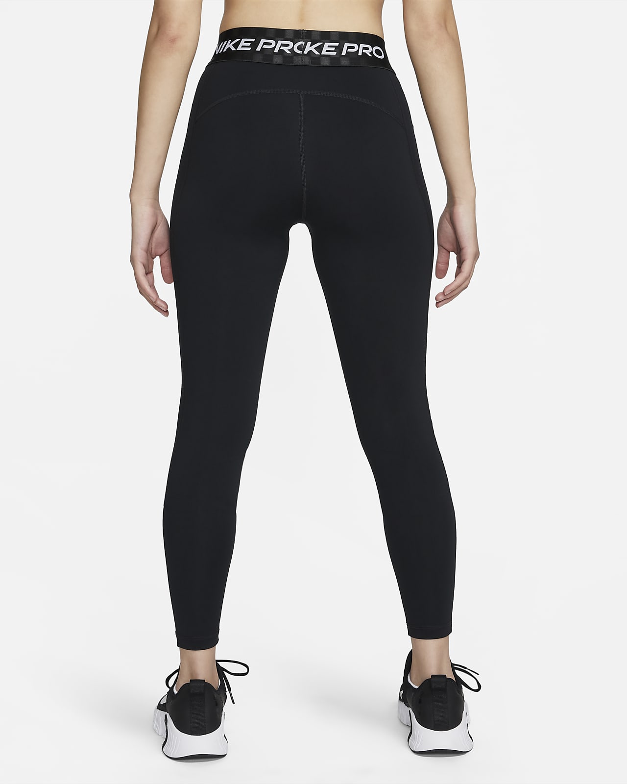 Nike Pro Leggings Women's Small Dri-Fit Black Stretch Speckled Just Do It  Logo