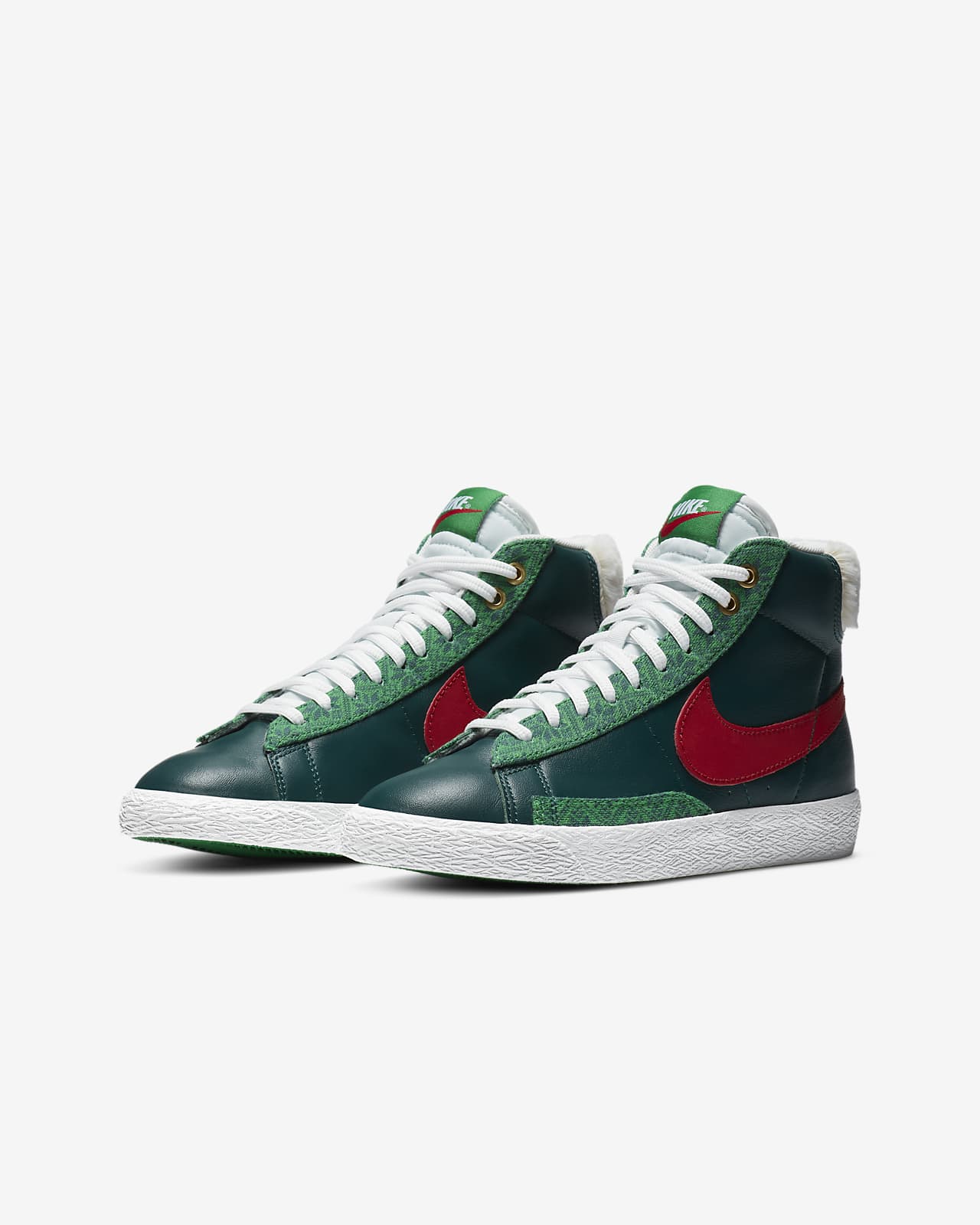 nike blazer white and green