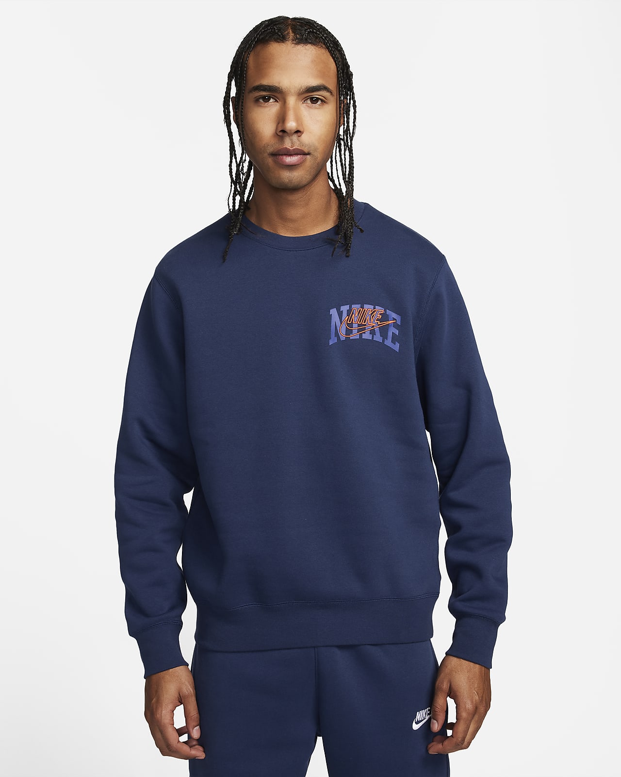 Nike Sportswear CLUB UNISEX - Sweatshirt - midnight navy/white