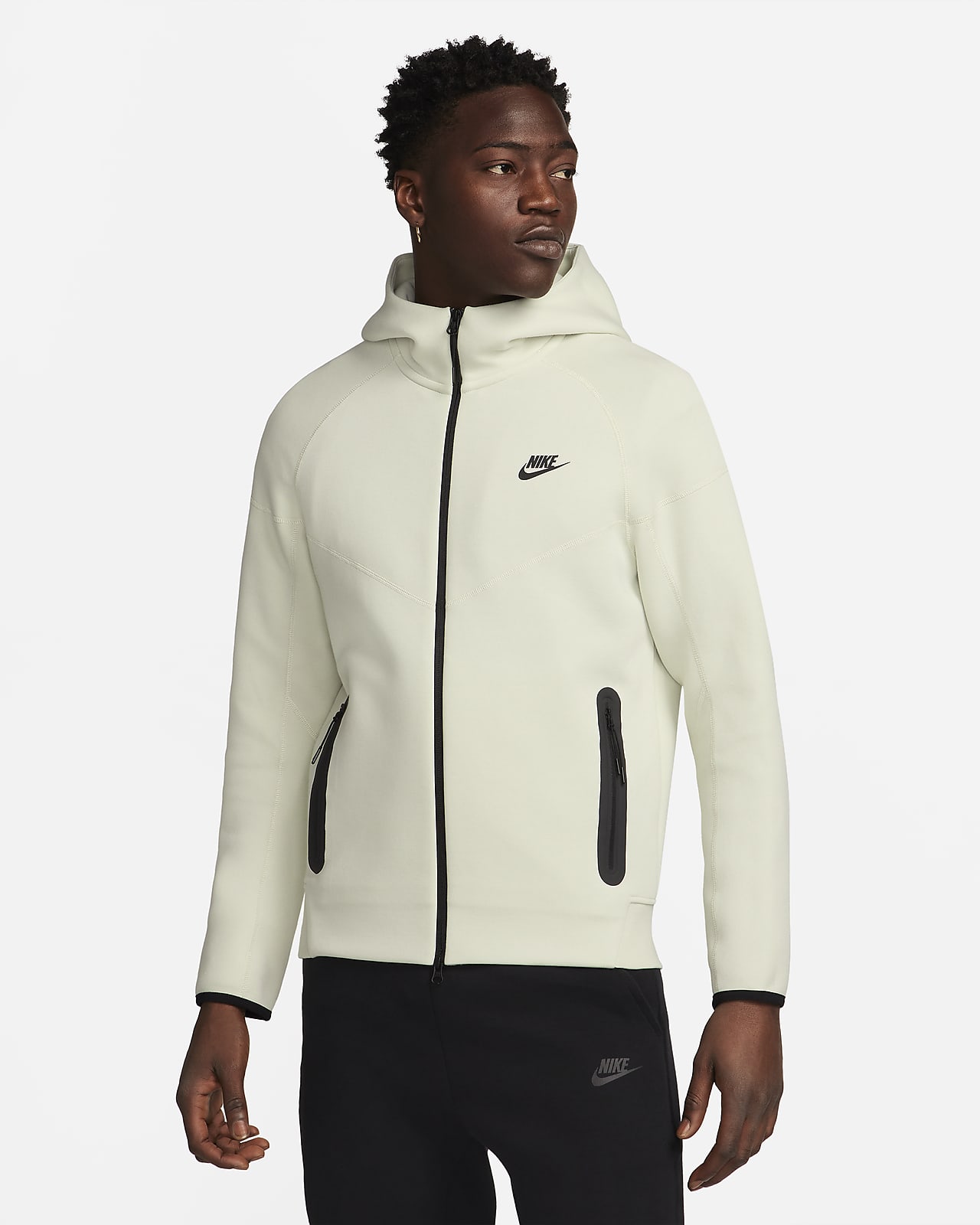 Nike tech fleece sales jacket white