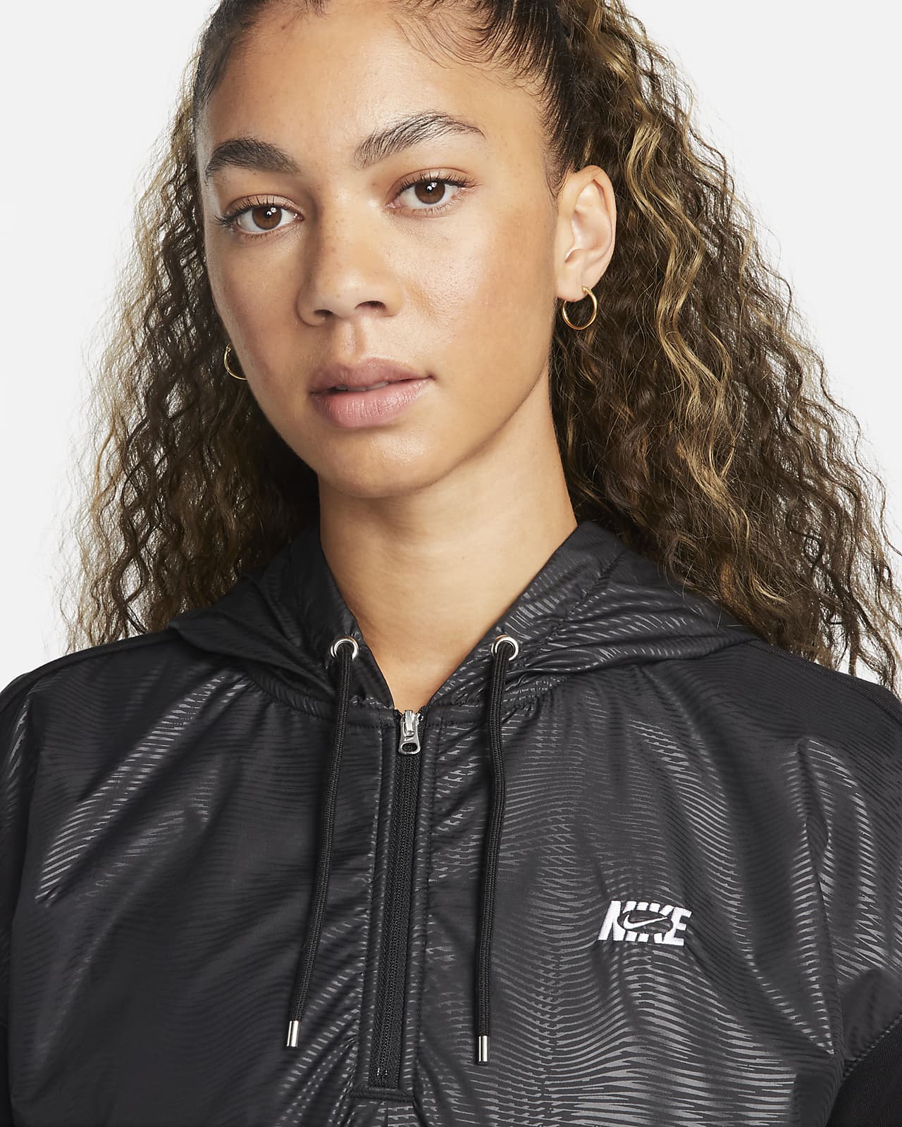 Nike Sportswear Icon Clash Women's 1/4-Zip Fleece Hoodie. Nike LU
