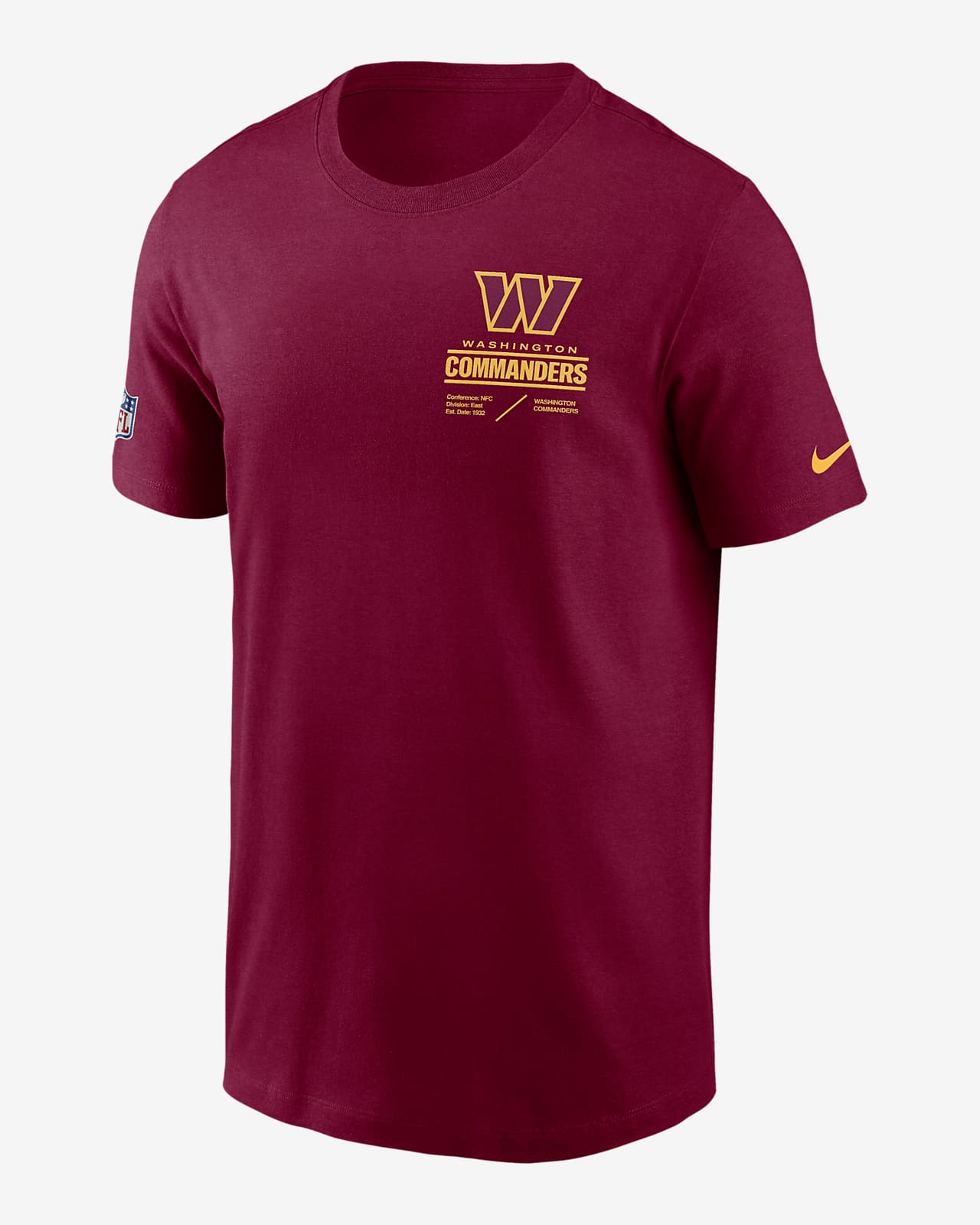Nike Dri-FIT Lockup Team Issue (NFL Washington Commanders) Men's T-Shirt.