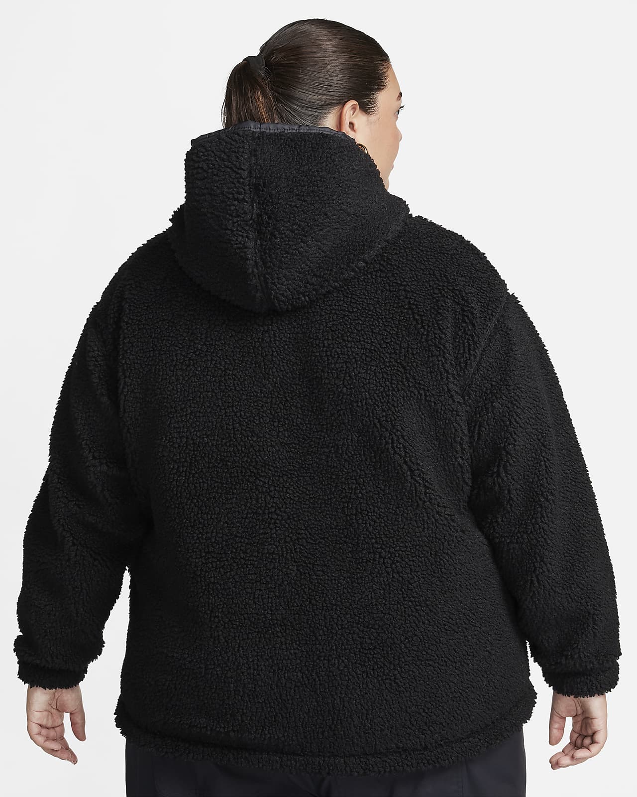  Womens Fuzzy Fleece Jacket Plus Size 1/4 Zip Up