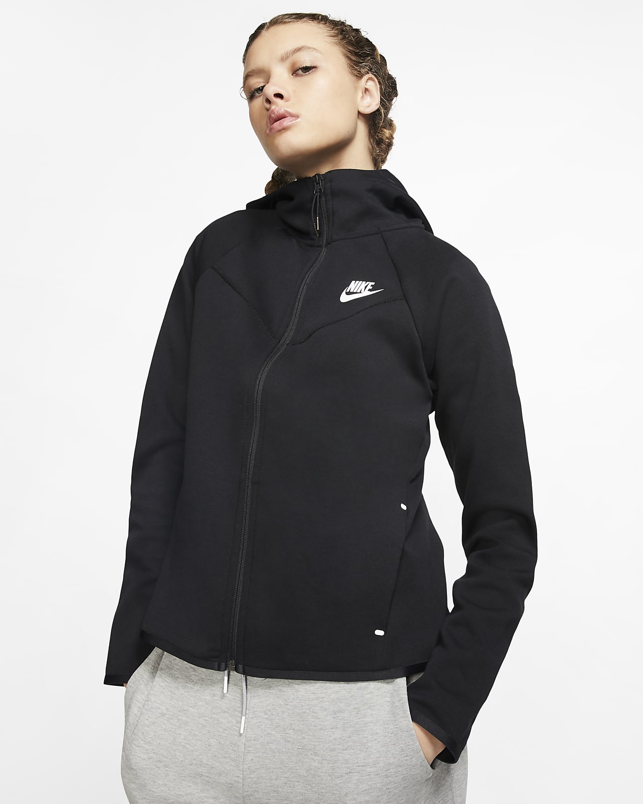 Huvtröja Nike Sportswear Windrunner Tech Fleece med hellång dragkedja för kvinnor Huvtröja Nike Sportswear Windrunner Tech Fleece med hellång dragkedja för kvinnor