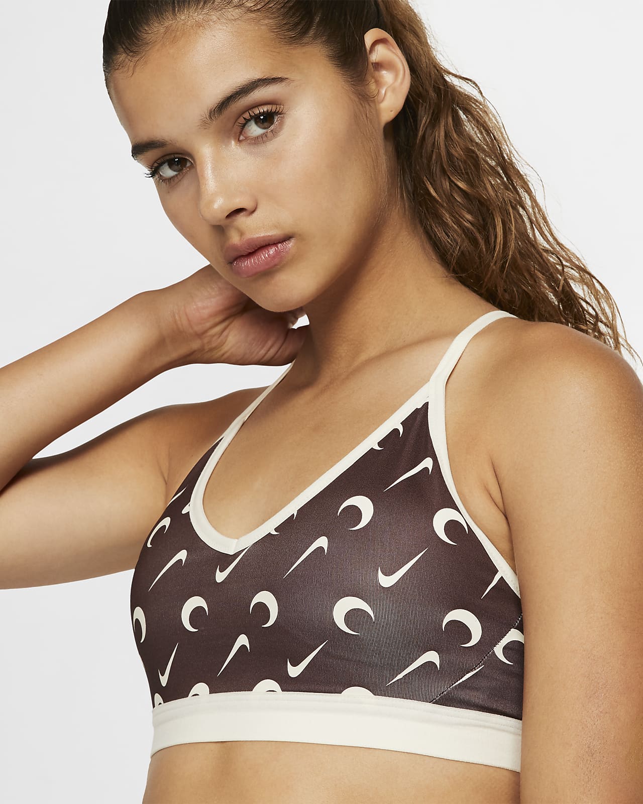 Marine Serre - SSENSE Exclusive Brown Nylon Sports Bra