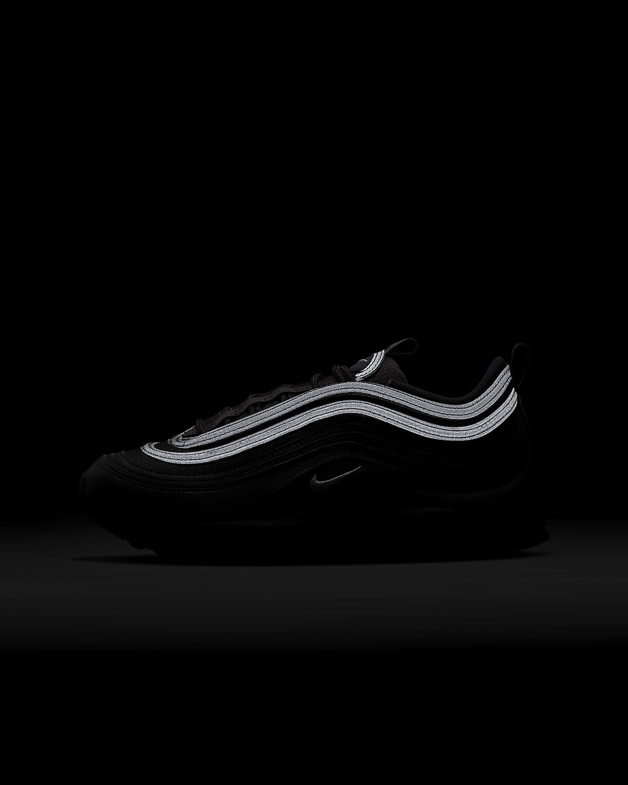 nike junior air max 97 trainer black / black / anthracite / white