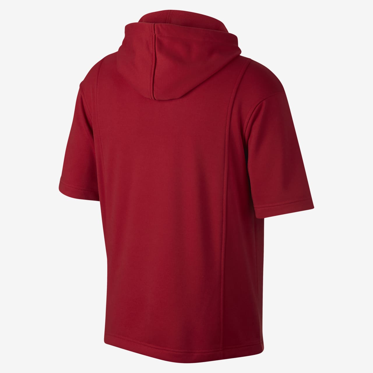 red nike short sleeve hoodie