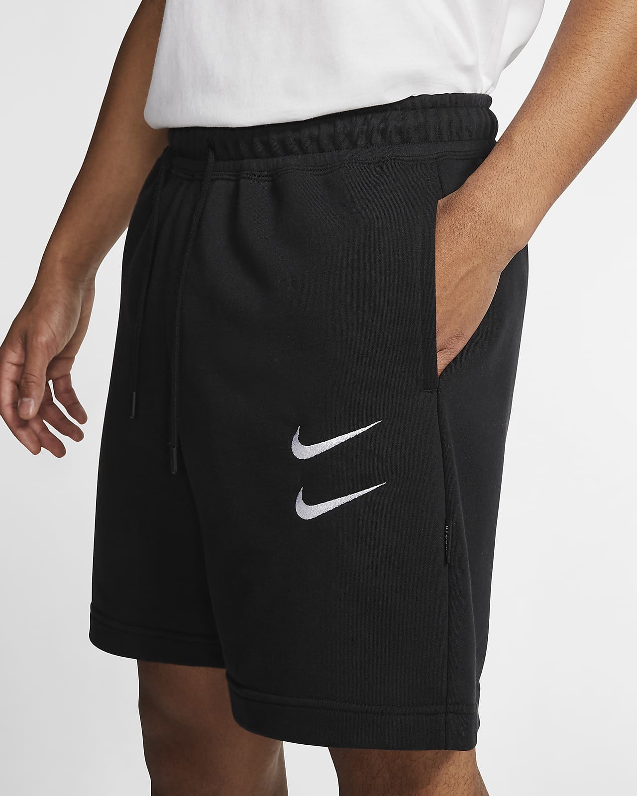 mens nike double swoosh shorts