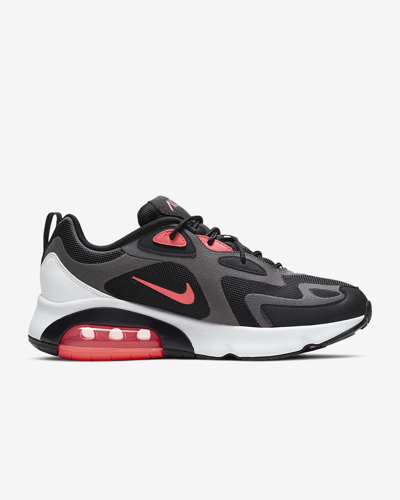 nike air max 200 red and black