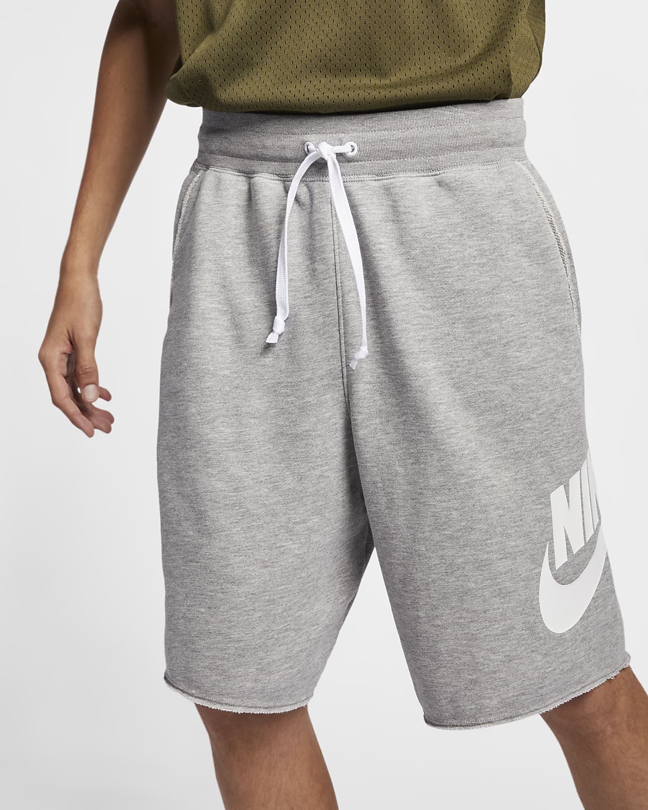 gray nike cotton shorts