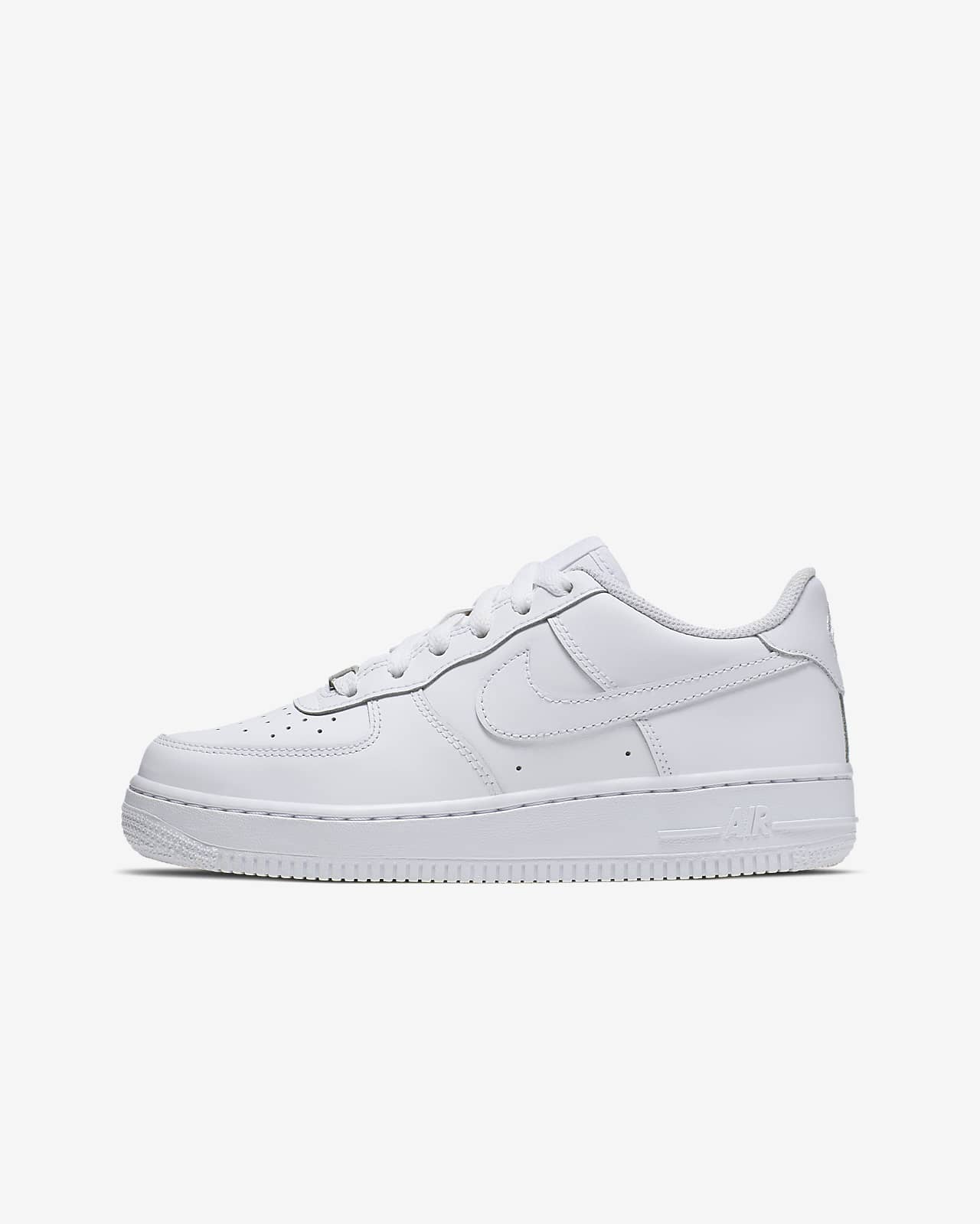 big kids white air force ones