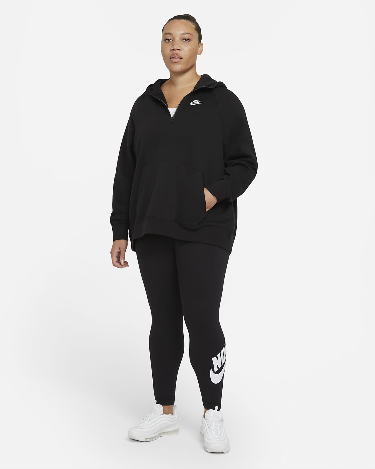 plus size nike sportswear metallic leggings