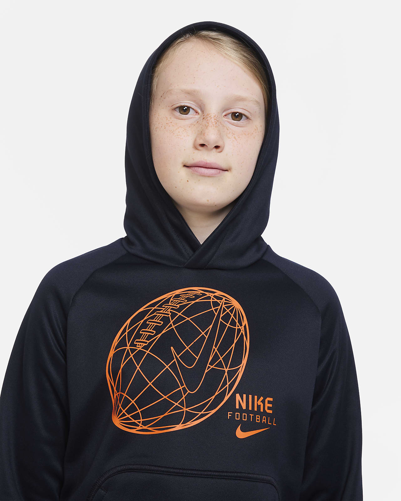 Sudadera con capucha de fútbol para niño talla grande Nike Therma. Nike.com