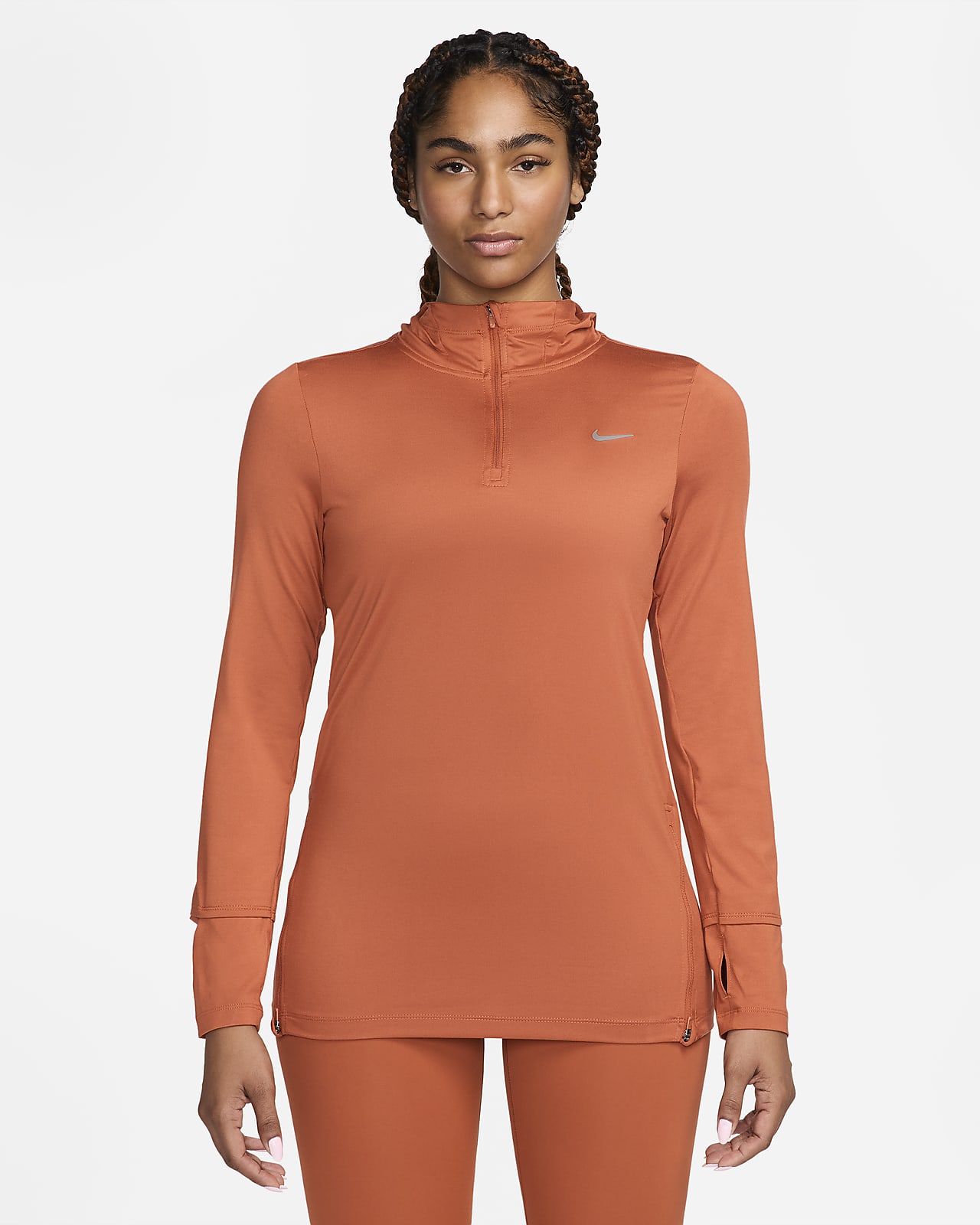 Nike Dri-FIT Swift Element UV-løbejakke med hætte til kvinder