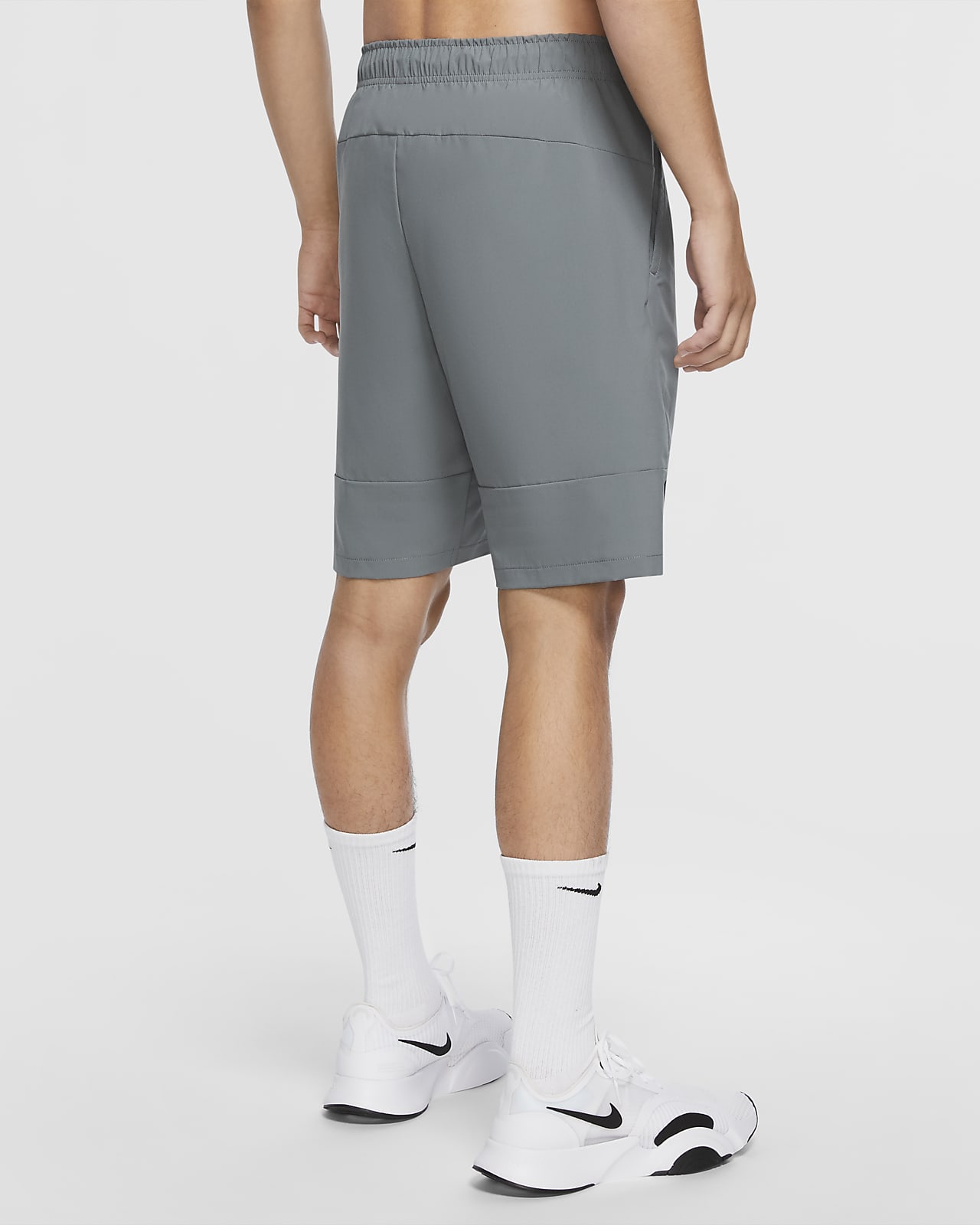 nike men's woven shorts grey