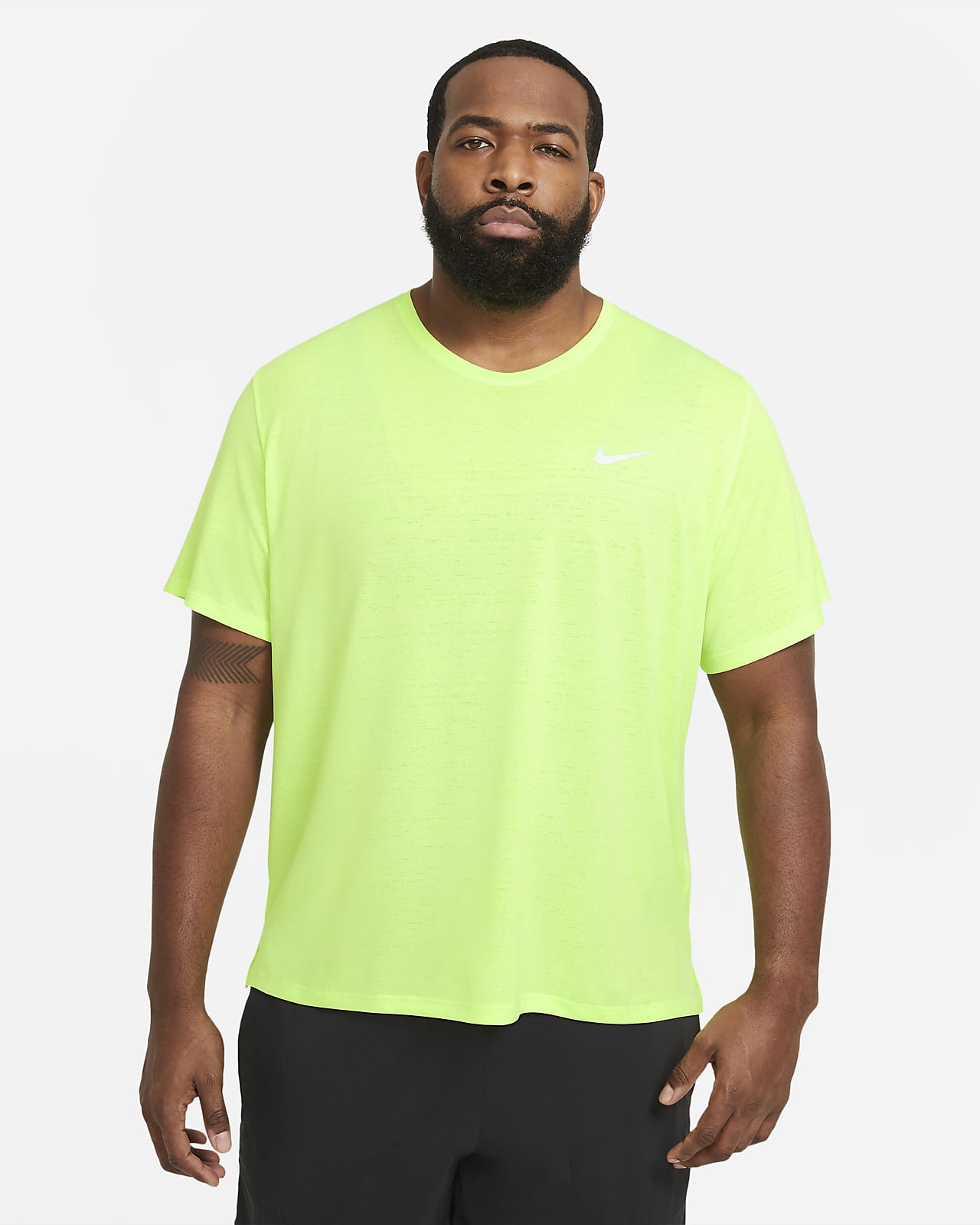 green nike running shirt