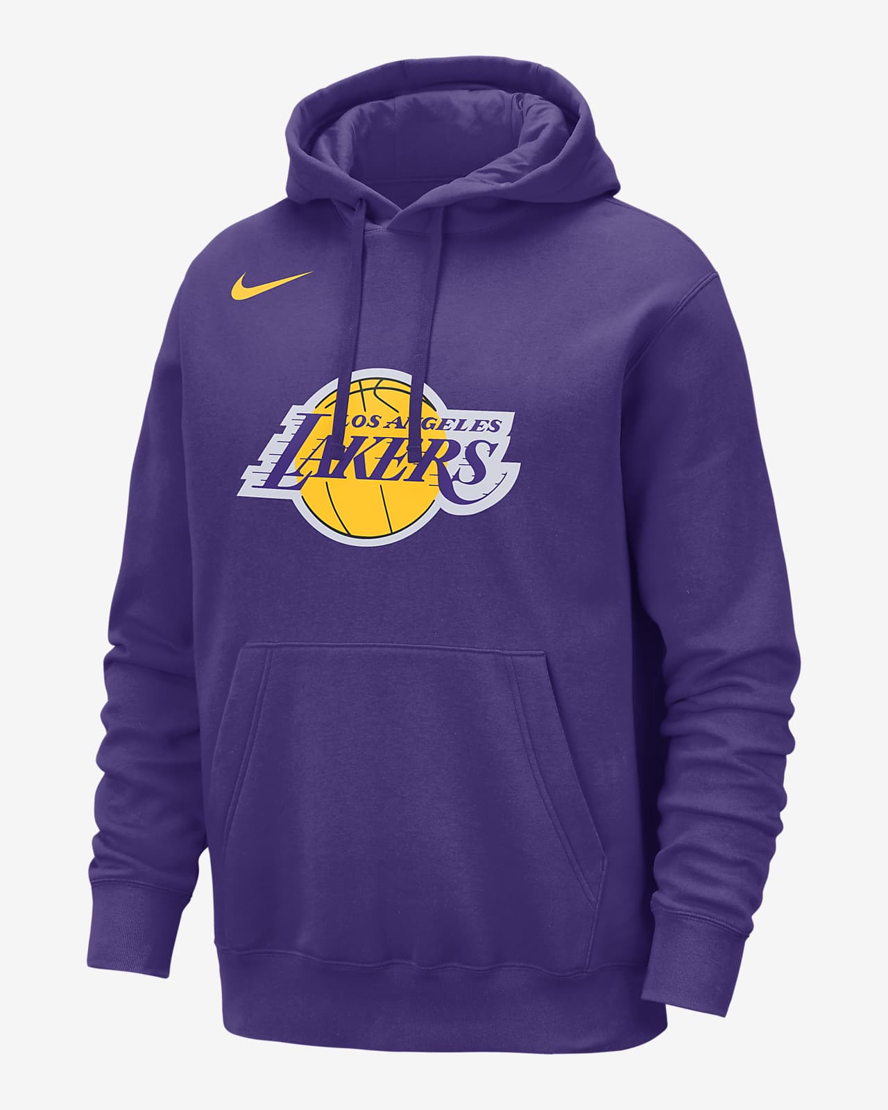 Los Angeles Lakers Club Nike NBA-s belebújós, kapucnis férfipulóver