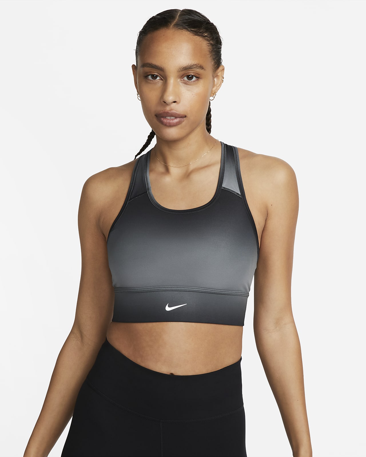 Nike Swoosh Women's Medium-Support Longline Padded Sports Bra. Nike