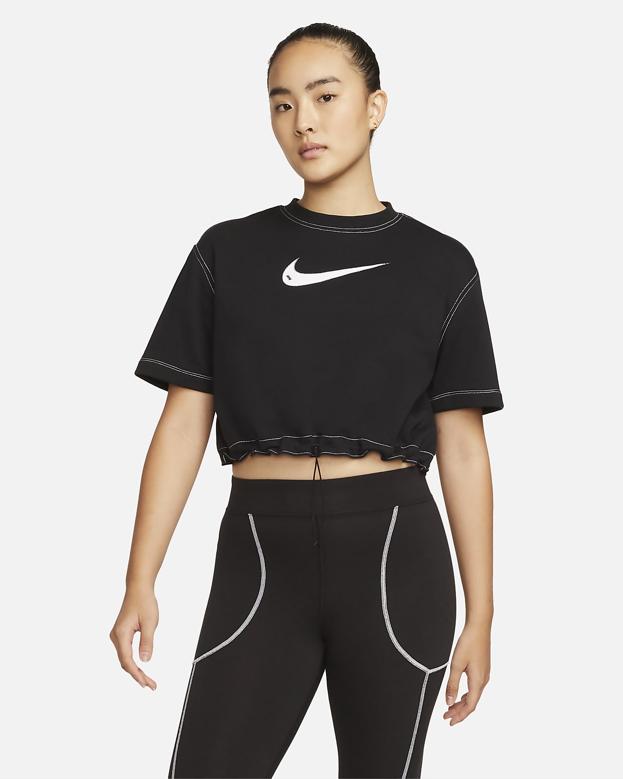 nike swoosh ladies top