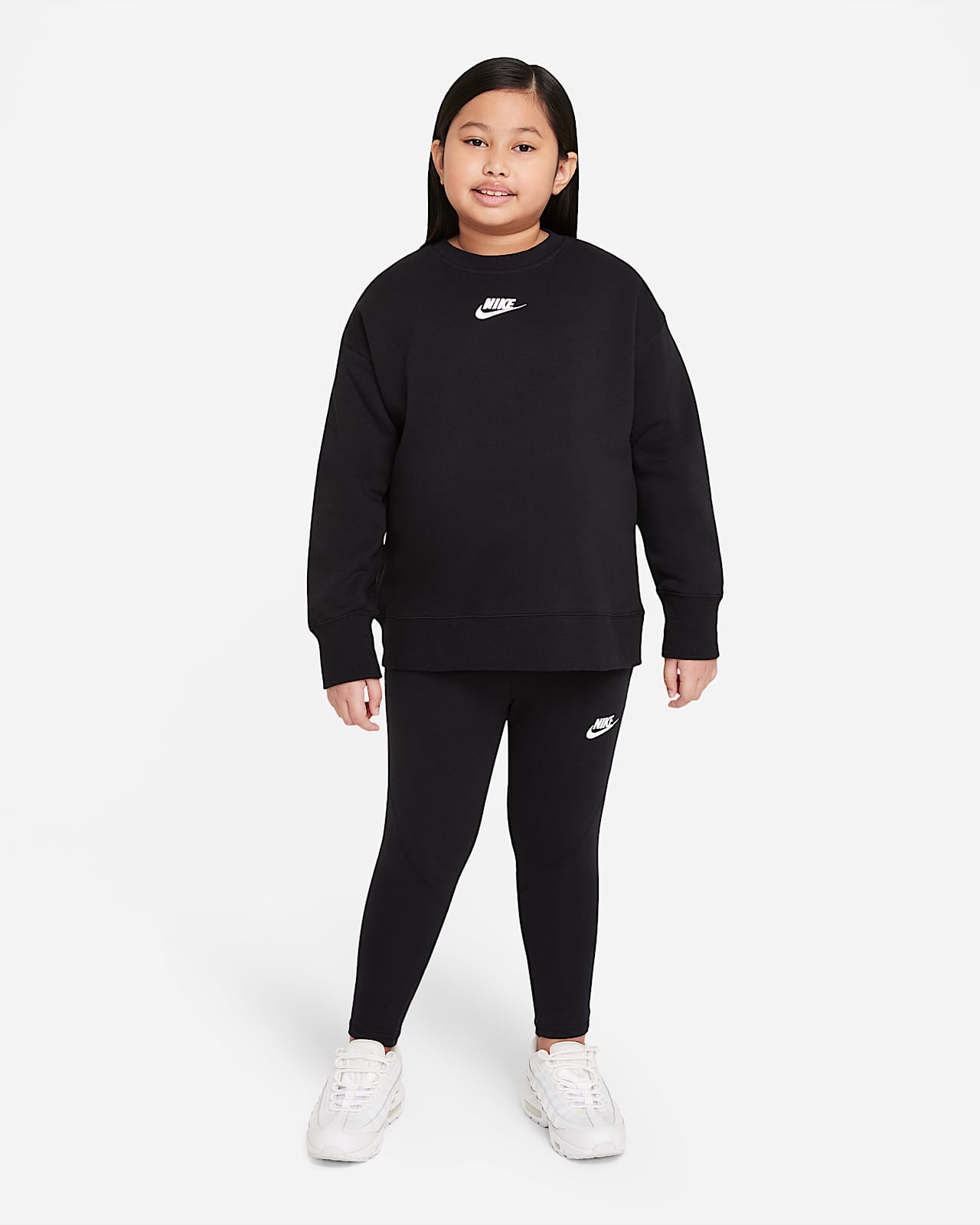 Maglia a girocollo Nike Sportswear Club Fleece (Taglia grande) - Ragazza.  Nike CH