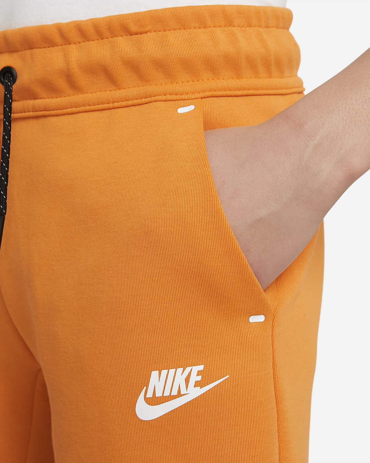 nike orange fleece shorts