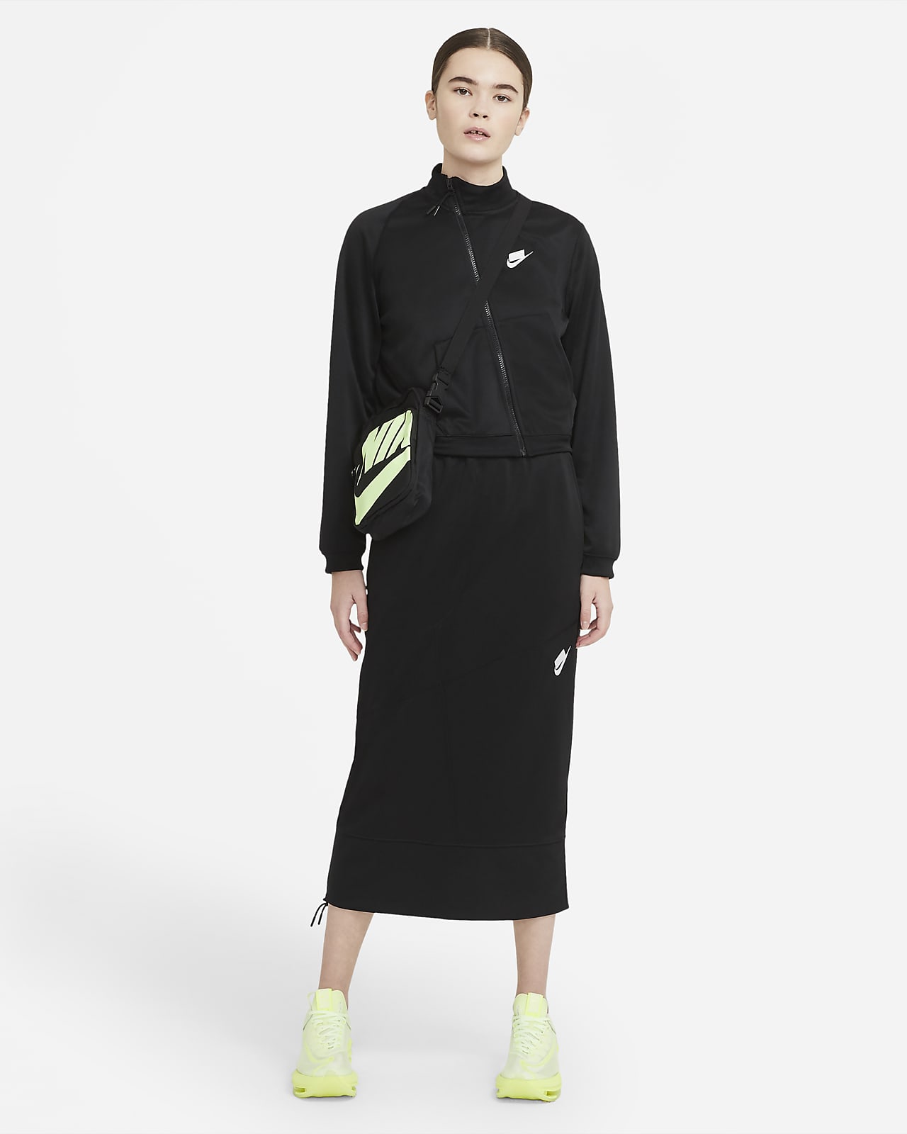 black nike womens coat