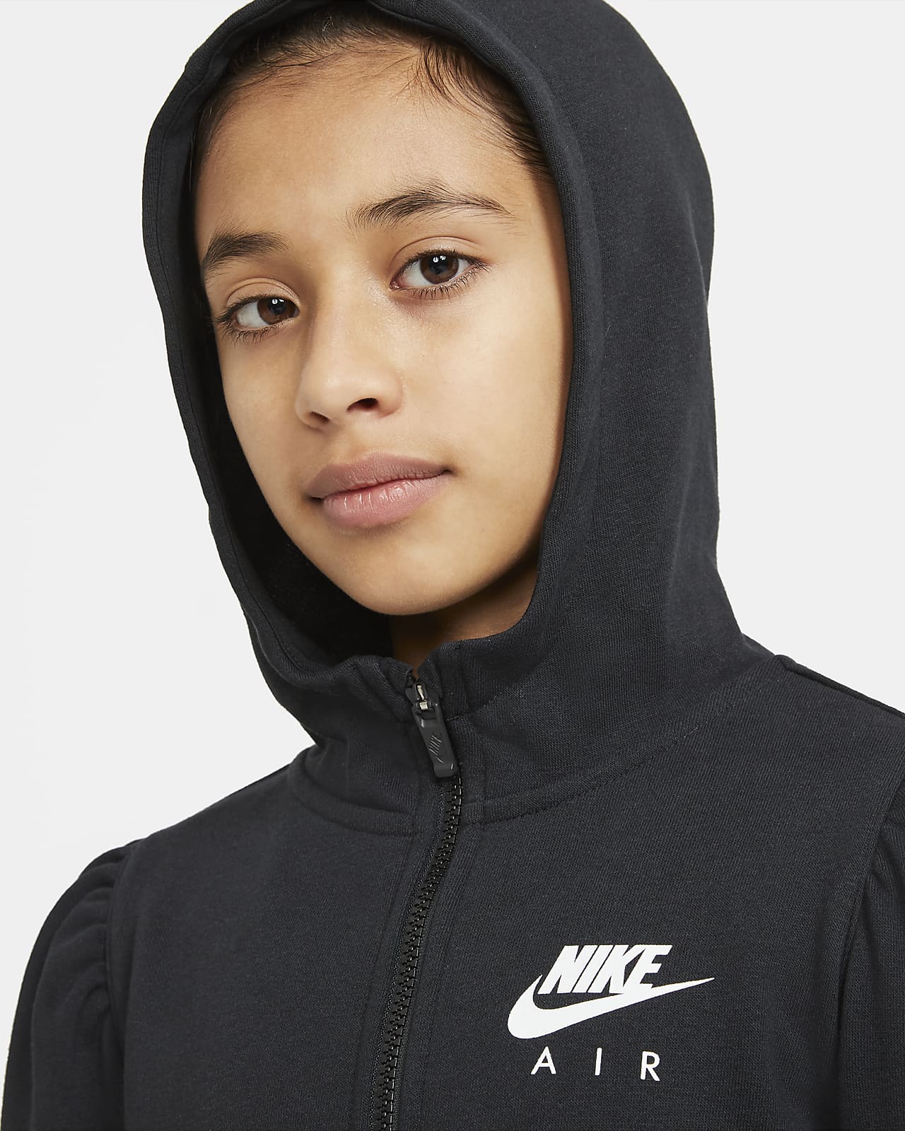 girls black zip up jacket