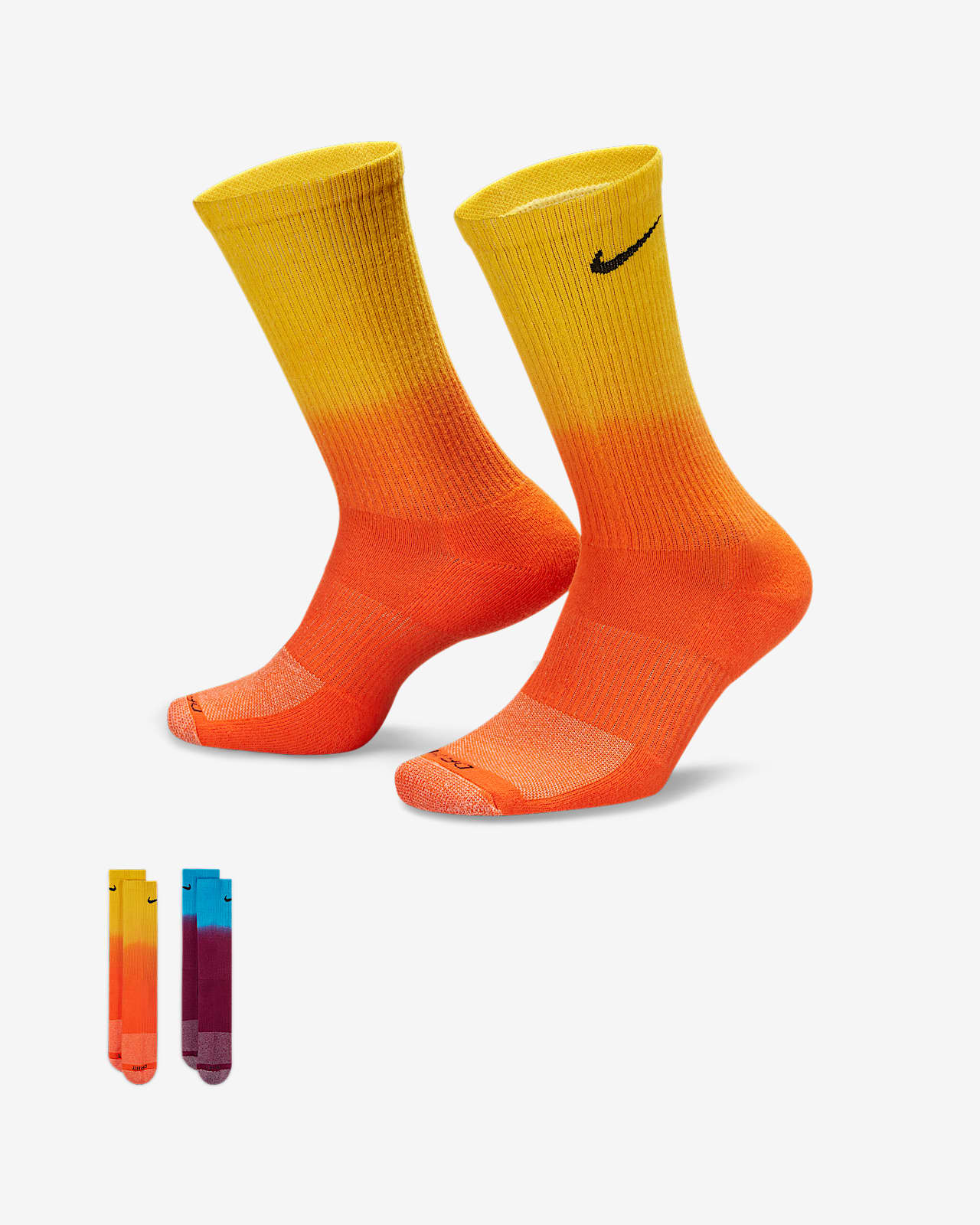 Носки до середины голени с амортизацией Nike Everyday Plus (2 пары). Nike RU