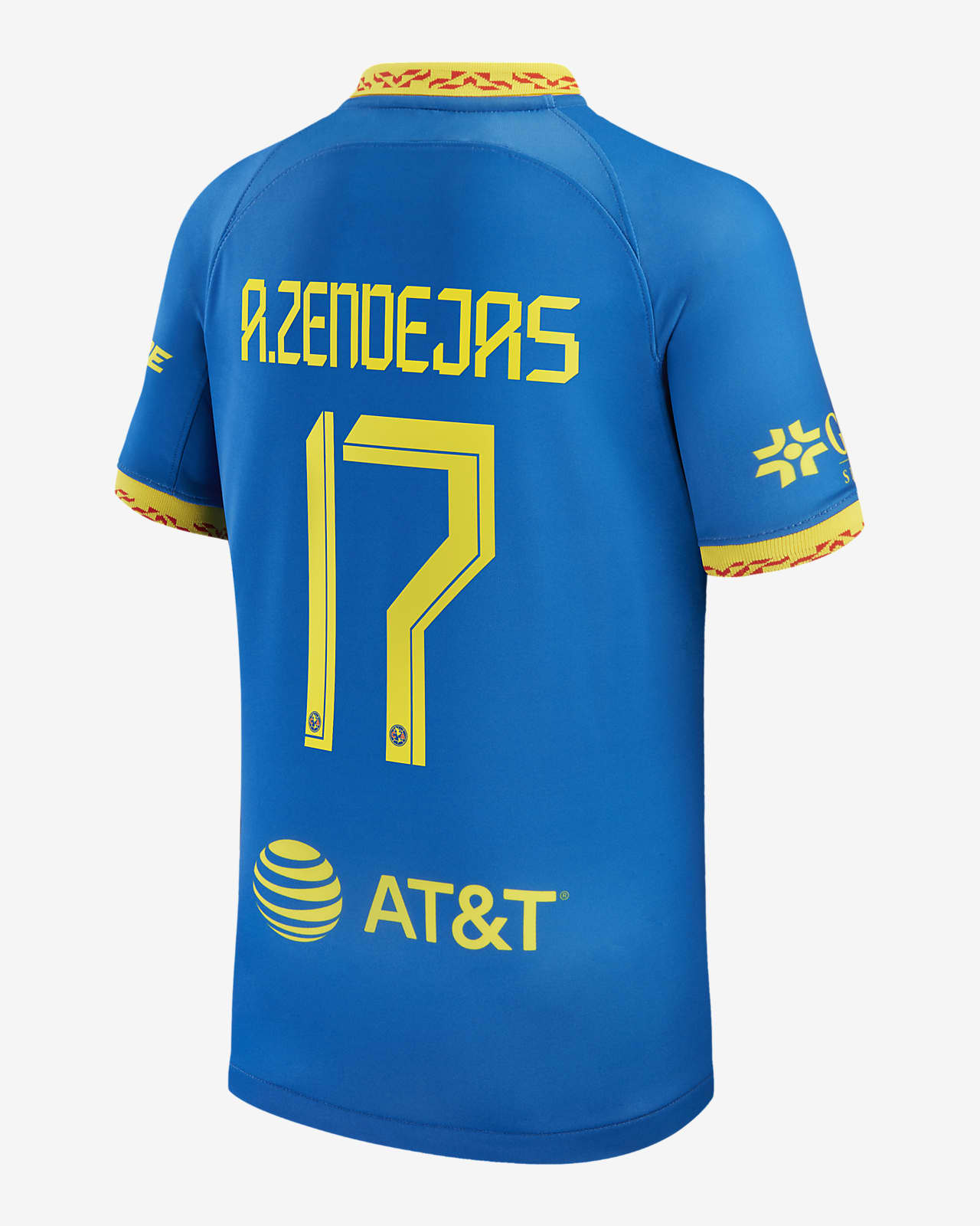 Alejandro Zendejas Club America 2023/24 Stadium Away Big Kids' Nike Dri-FIT  Soccer Jersey