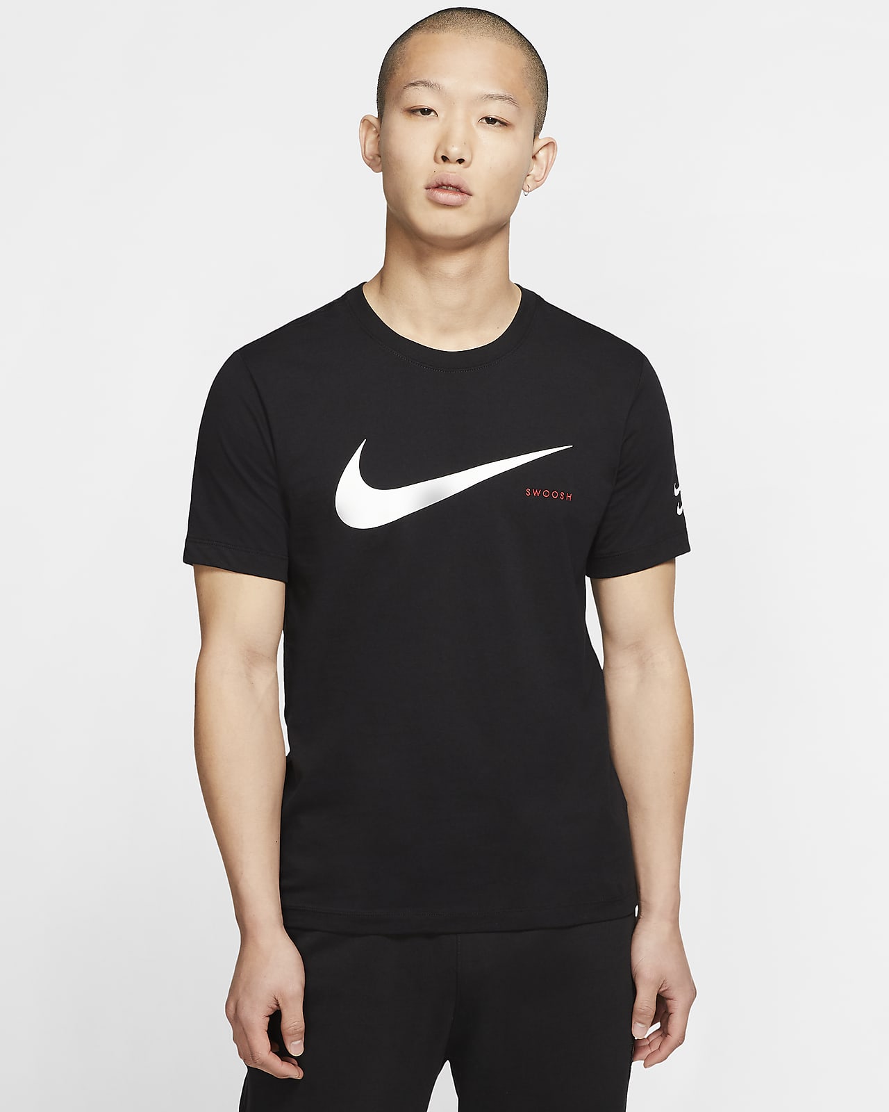 Angry explain stereo nike sportswear swoosh t shirt Long pink cliff