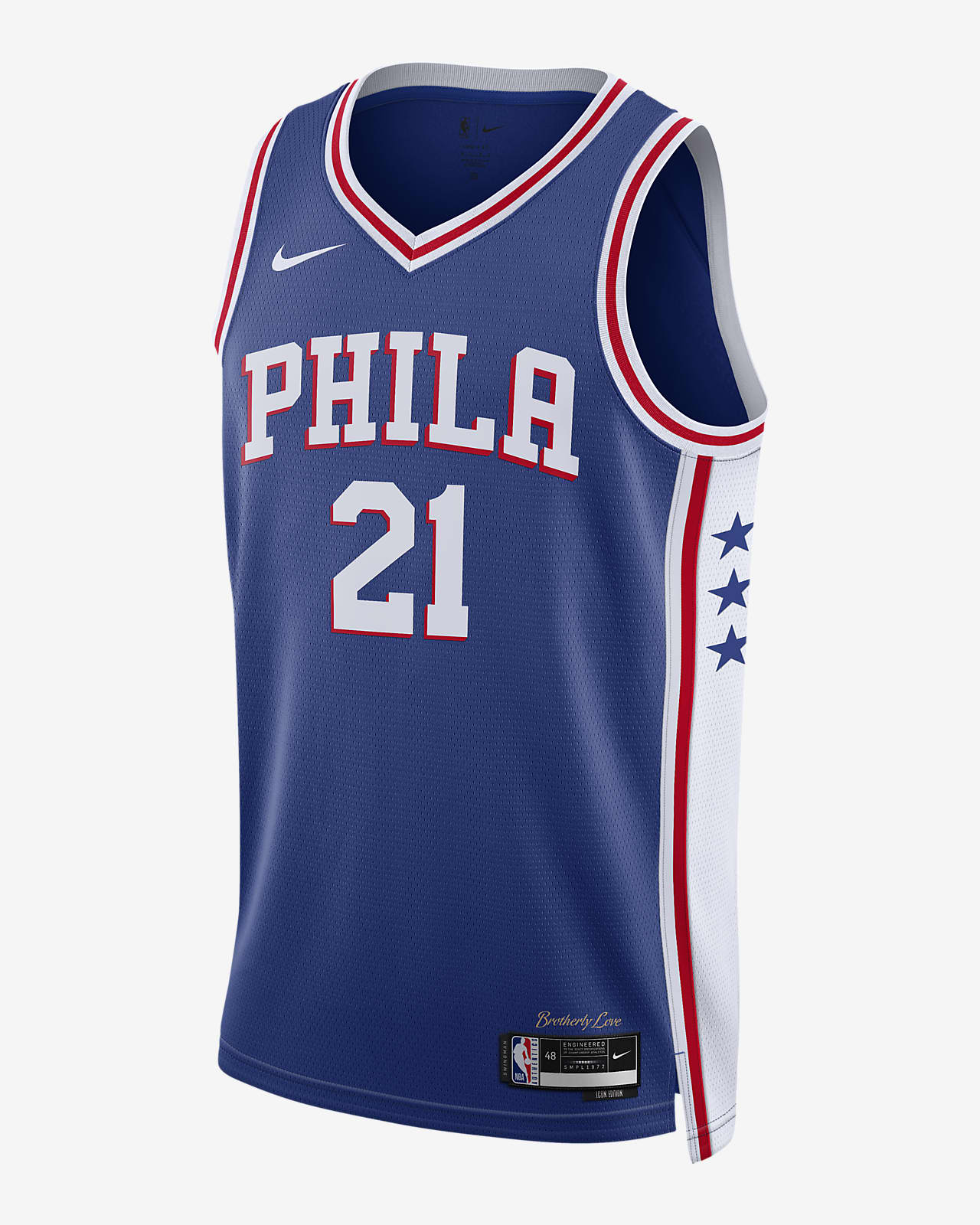 Philadelphia 76ers Icon Edition 2022/23 Nike Dri-FIT NBA Swingman ...