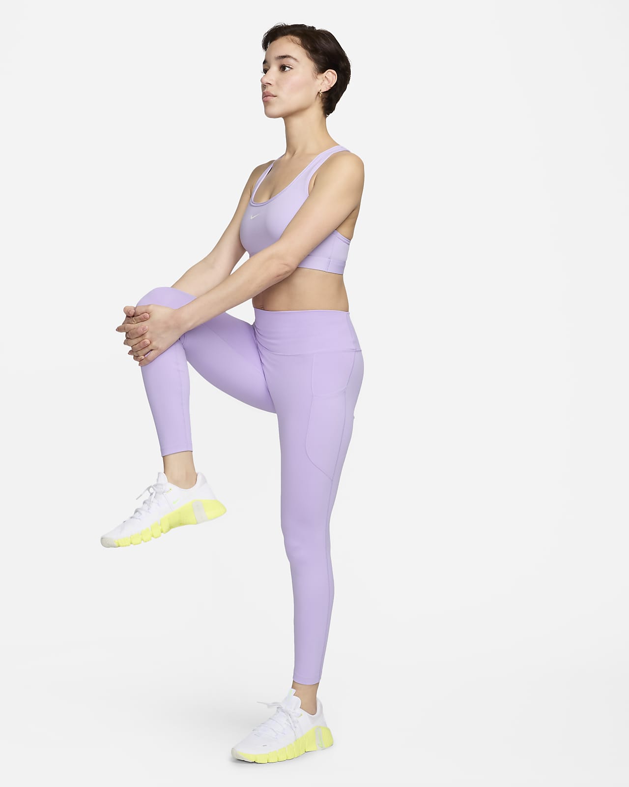 Nike Dri-FIT Swoosh Women's Medium-Support Non-Padded Sports Bra 'Whit –  Bouncewear