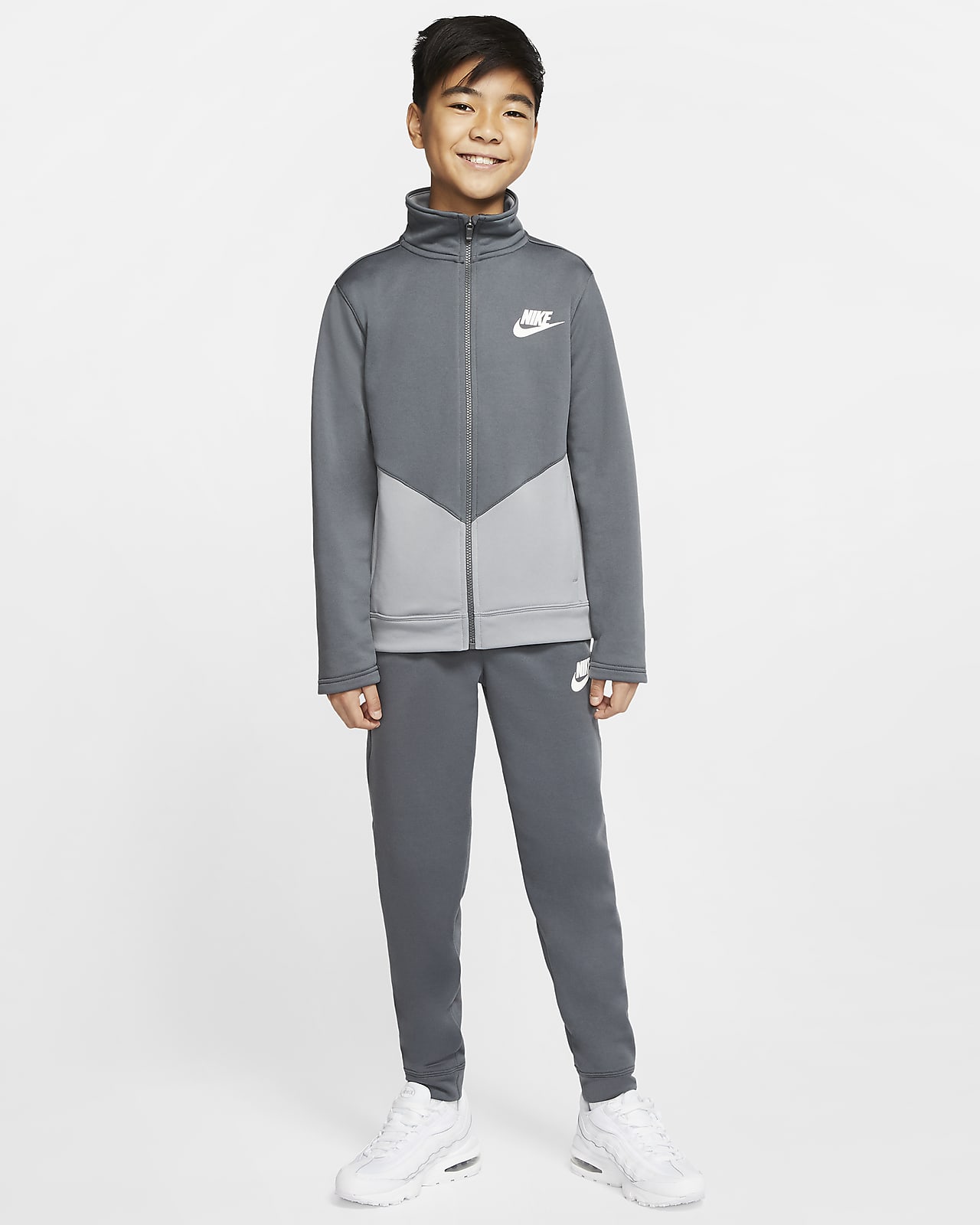 boys grey nike tracksuit