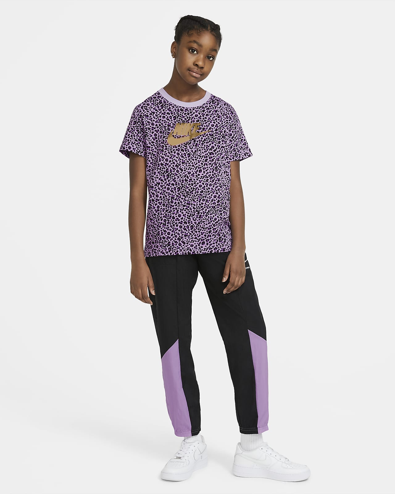 kids purple nike shirt