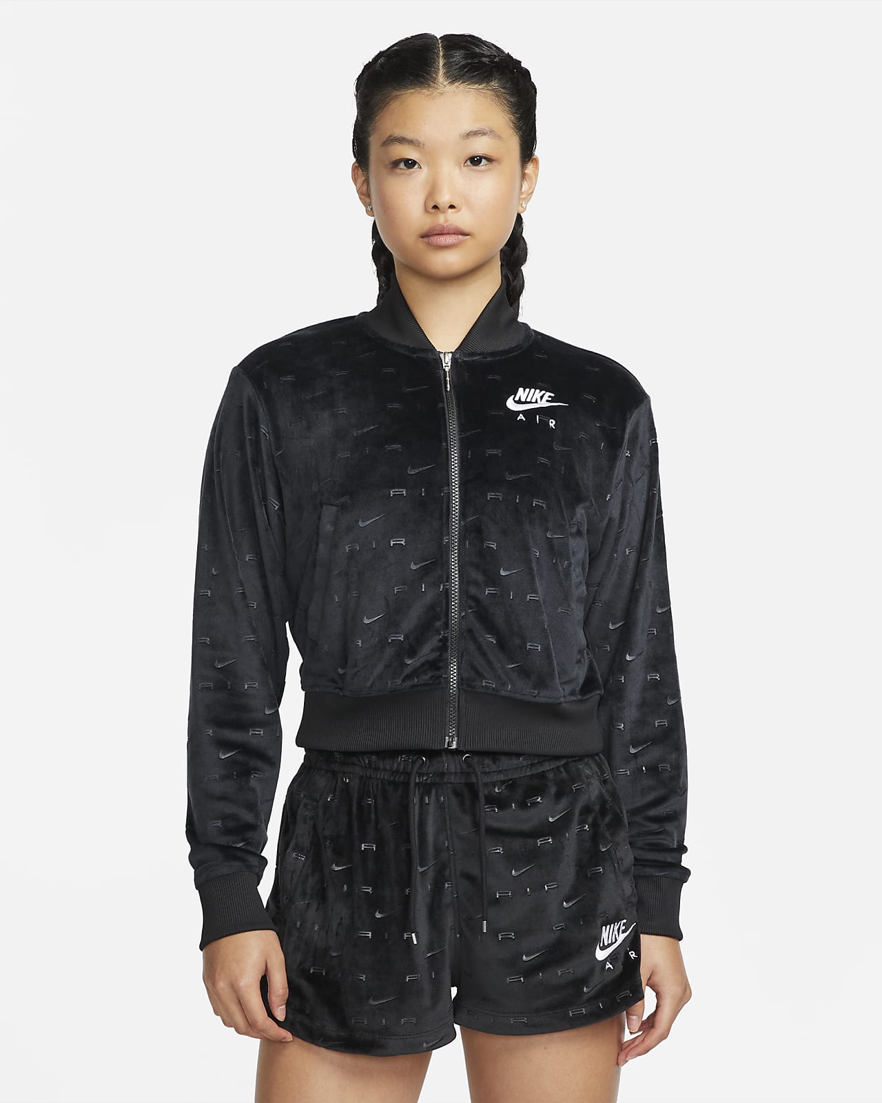 nike velour jacket women's
